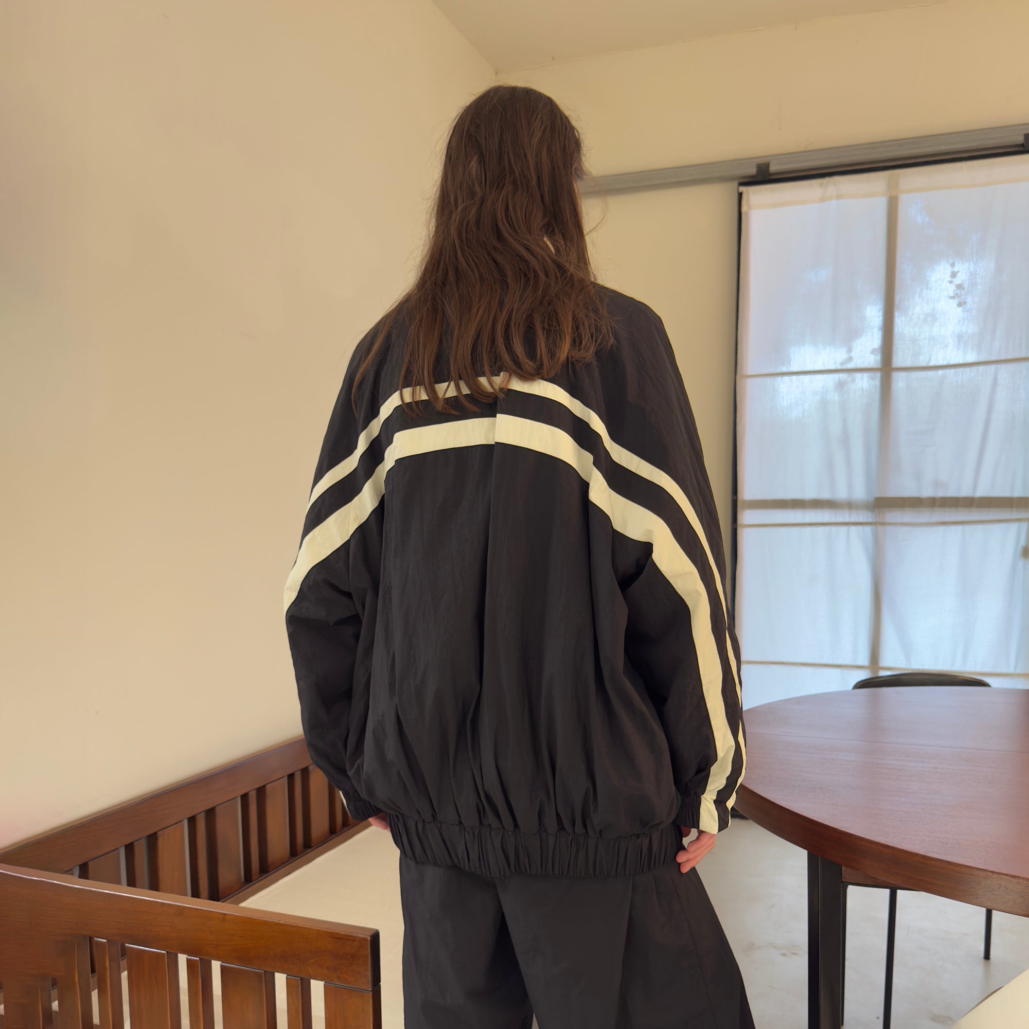 MIICHOUS Contrast Stripes Paneled Padded Jacket