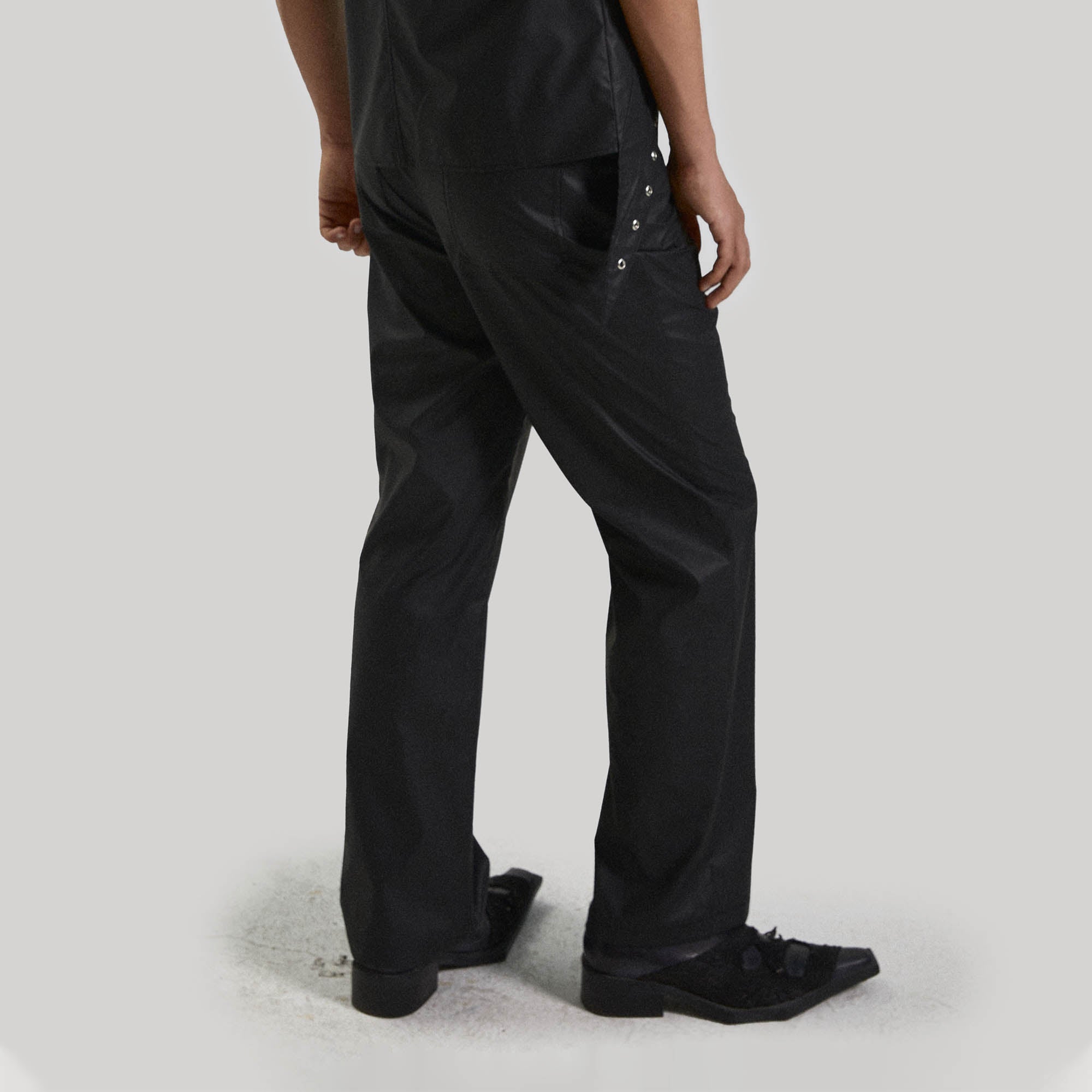 KADAKADA Detachable Cloak Faux Leather Pants, premium urban and streetwear designers apparel on PROJECTISR.com, KADAKADA