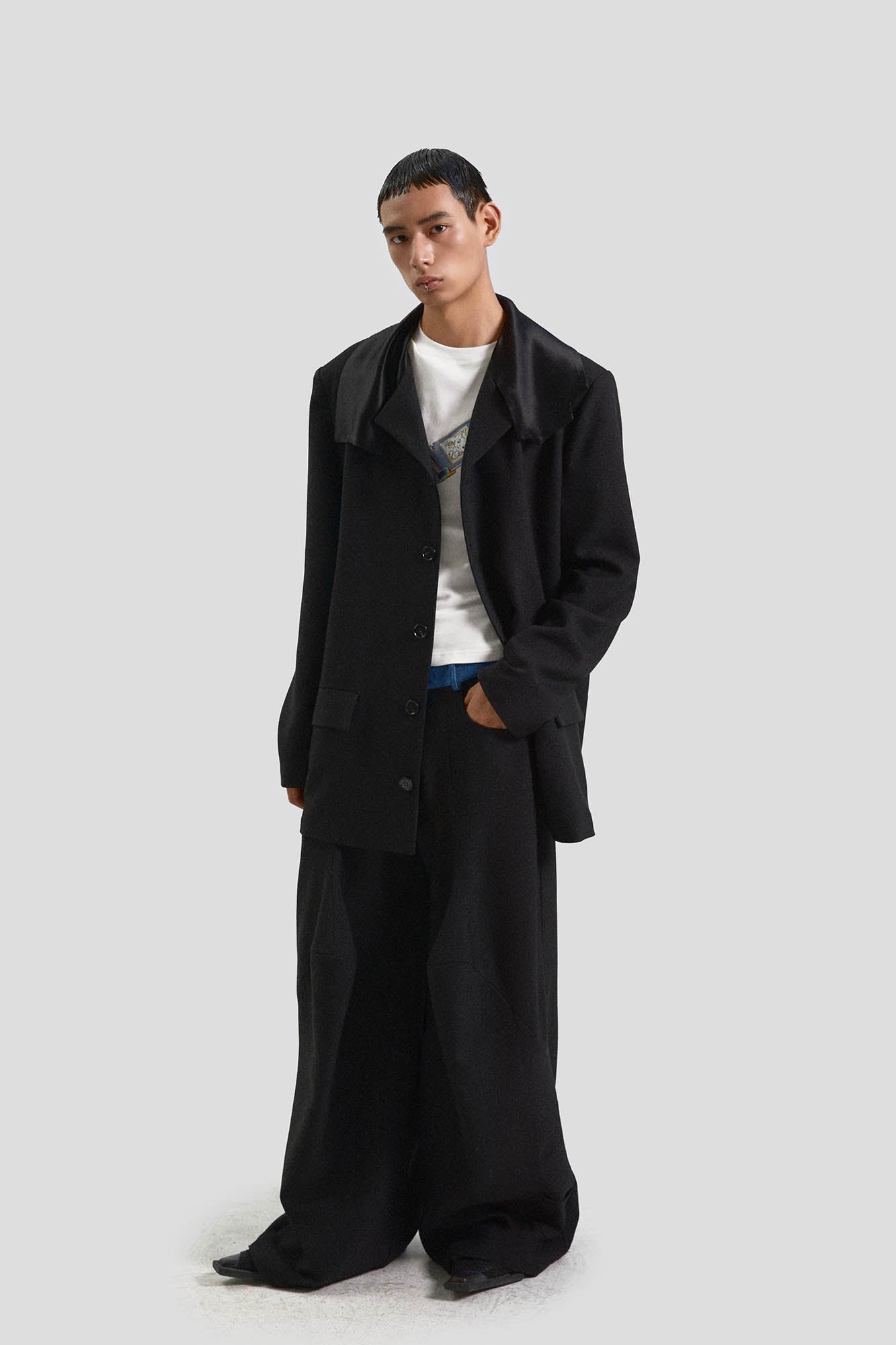 KADAKADA Spliced Oversized Suit Pants, premium urban and streetwear designers apparel on PROJECTISR.com, KADAKADA