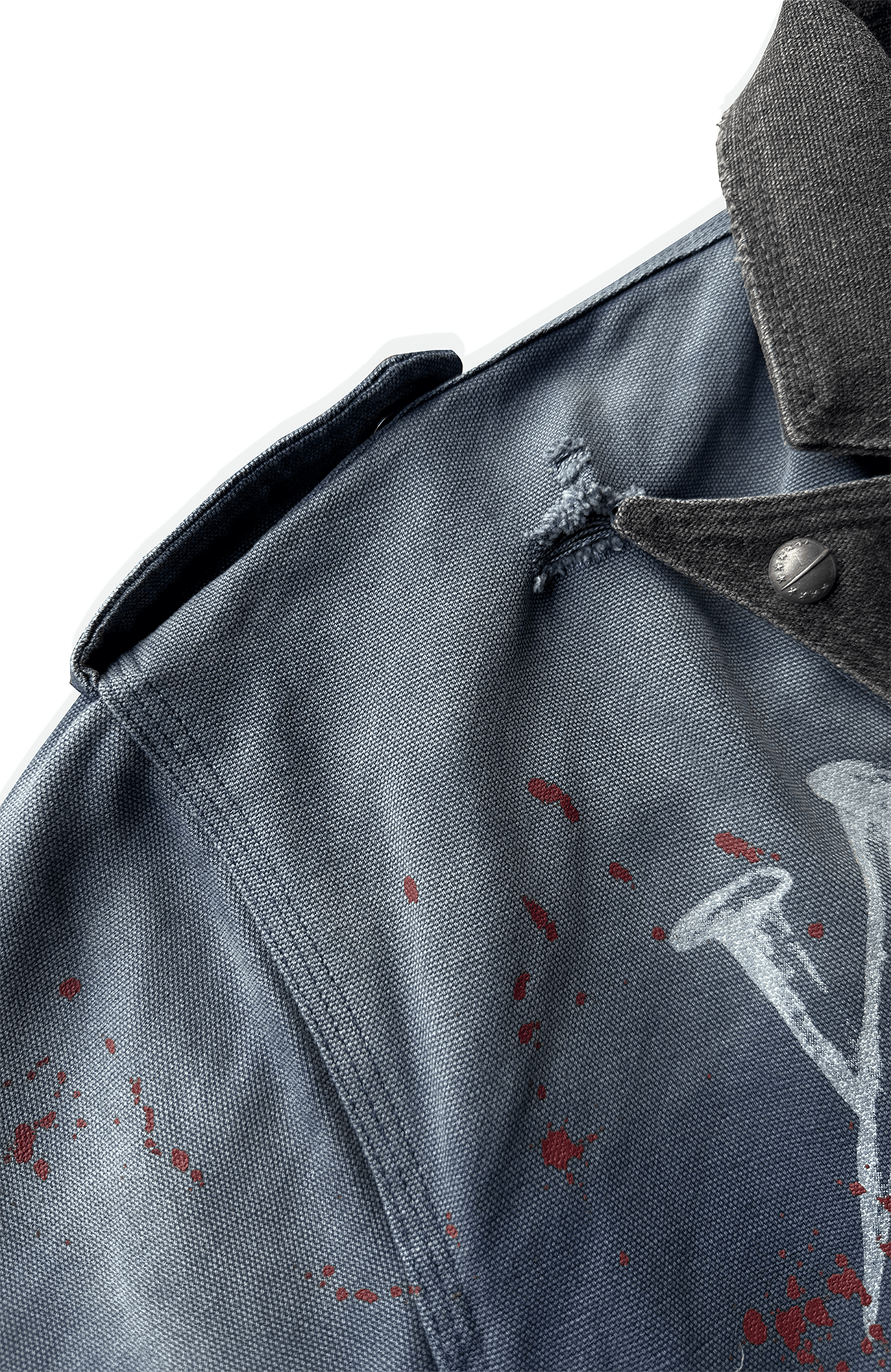 TECNINEGROUP Distressed Grunge Denim Jacket