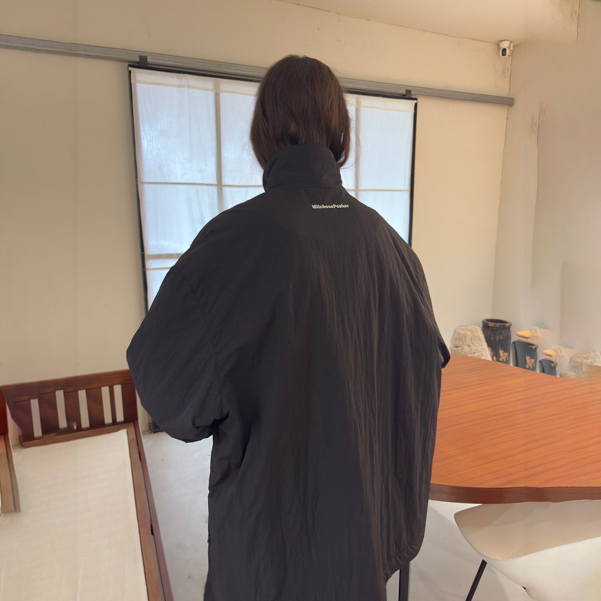 MIICHOUS Contrast Curved Paneled Padded Jacket