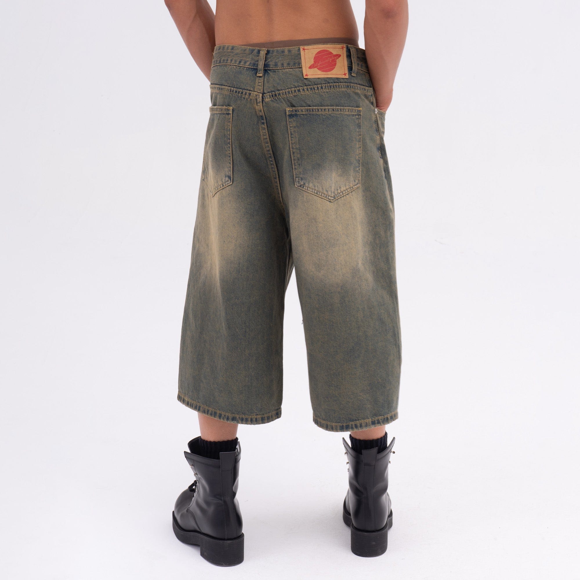 CLP Oversized Washed Denim Shorts, premium urban and streetwear designers apparel on PROJECTISR.com, CLP