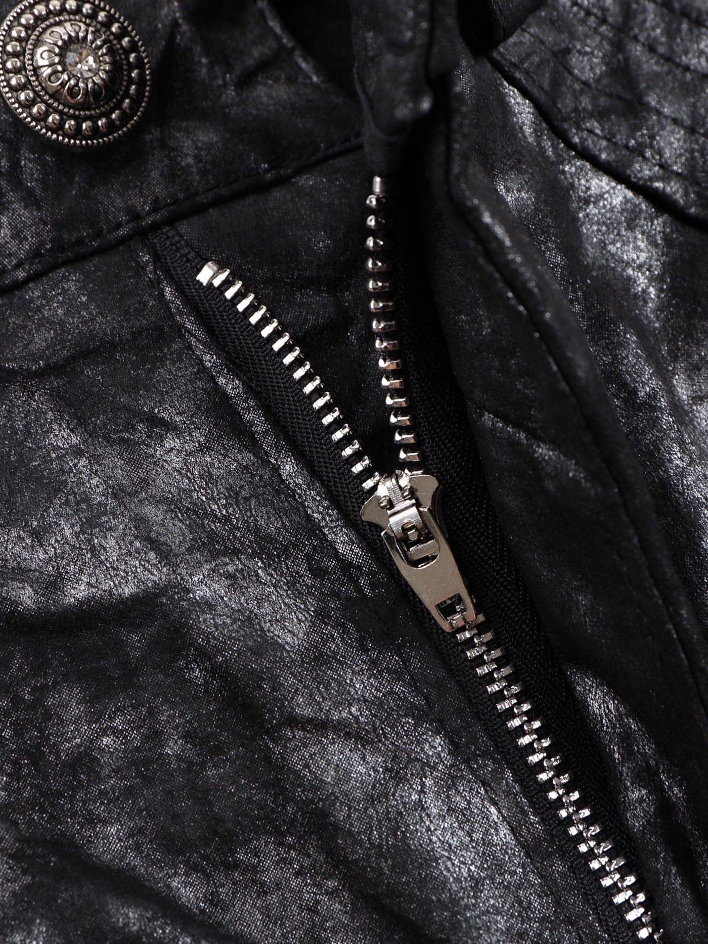 DND4DES Faux Leather Wrinkled Motorcycle Pants, premium urban and streetwear designers apparel on PROJECTISR.com, DND4DES