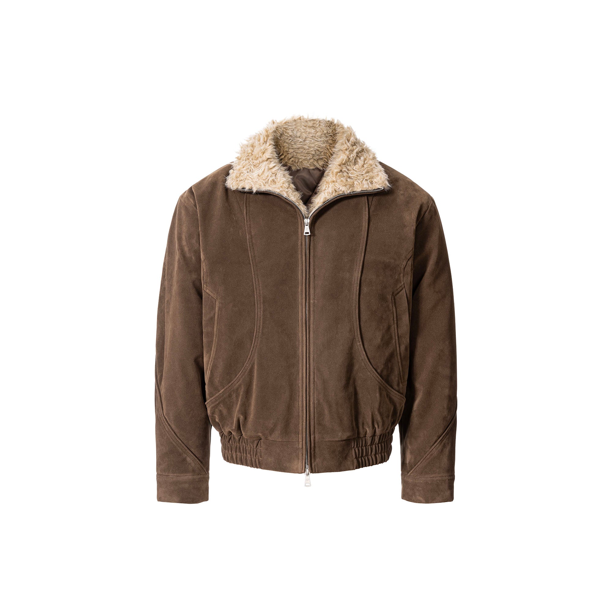 CATSSTAC Curved Panel Suede Jacket, premium urban and streetwear designers apparel on PROJECTISR.com, CATSSTAC