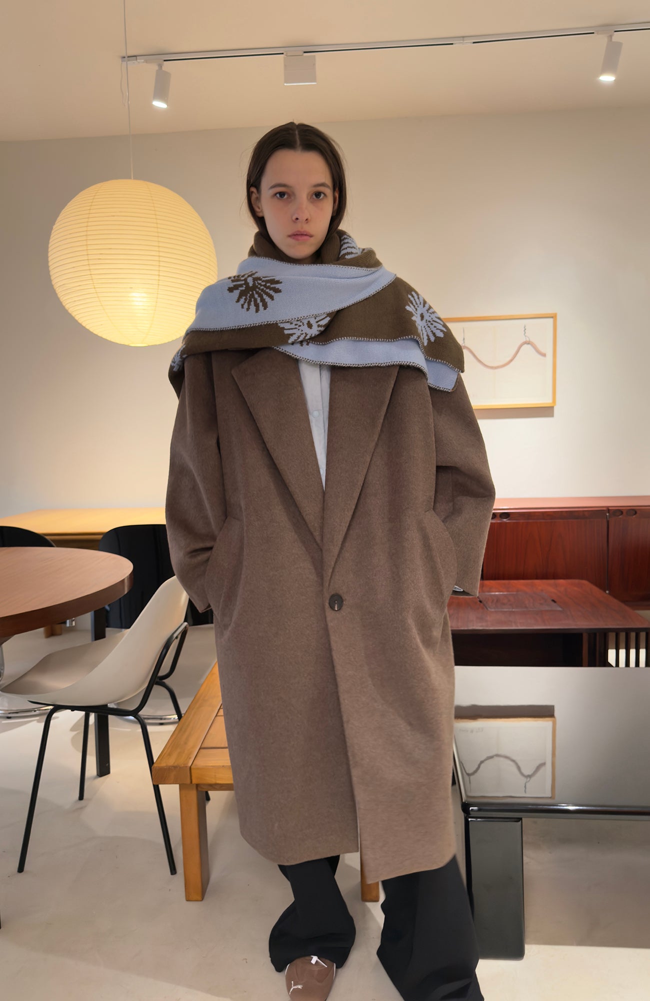 MIICHOUS Floral Embroidered Detachable Liner Overcoat