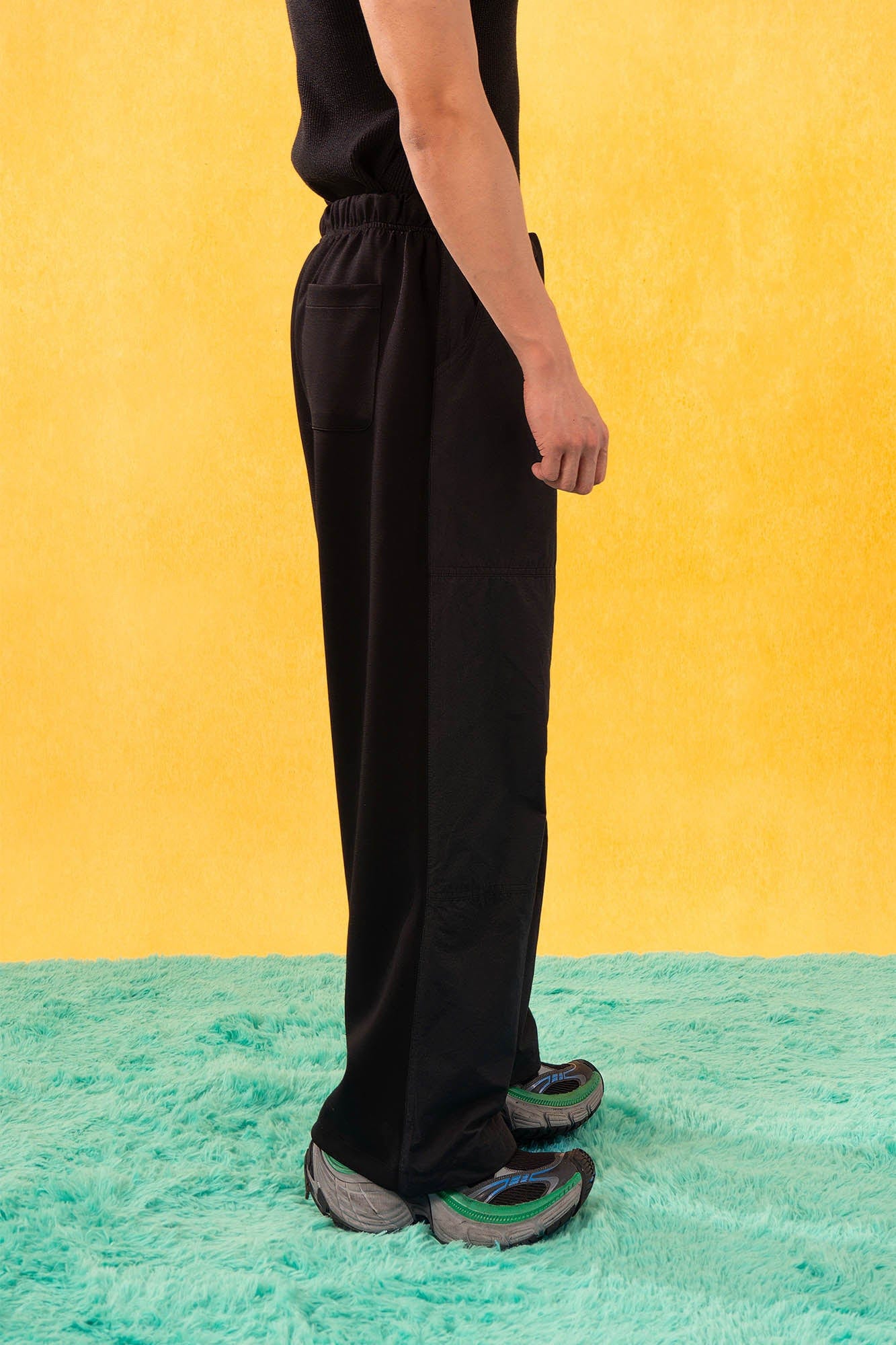 CLP Contrast Panel Drawstring Straight-Leg Pants, premium urban and streetwear designers apparel on PROJECTISR.com, CLP