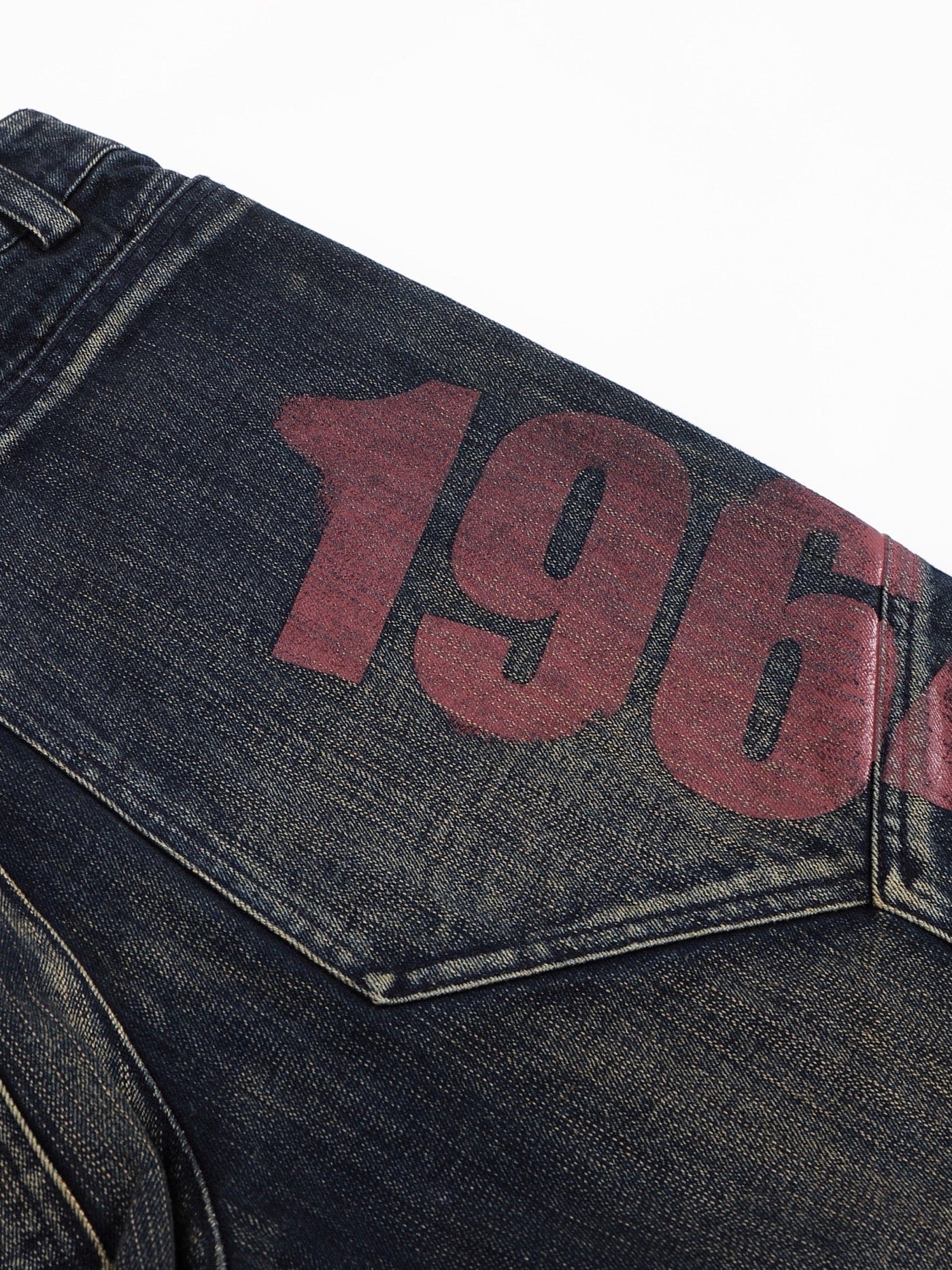 DND4DES Spliced Graffiti Wide-Leg Jeans, premium urban and streetwear designers apparel on PROJECTISR.com, DND4DES