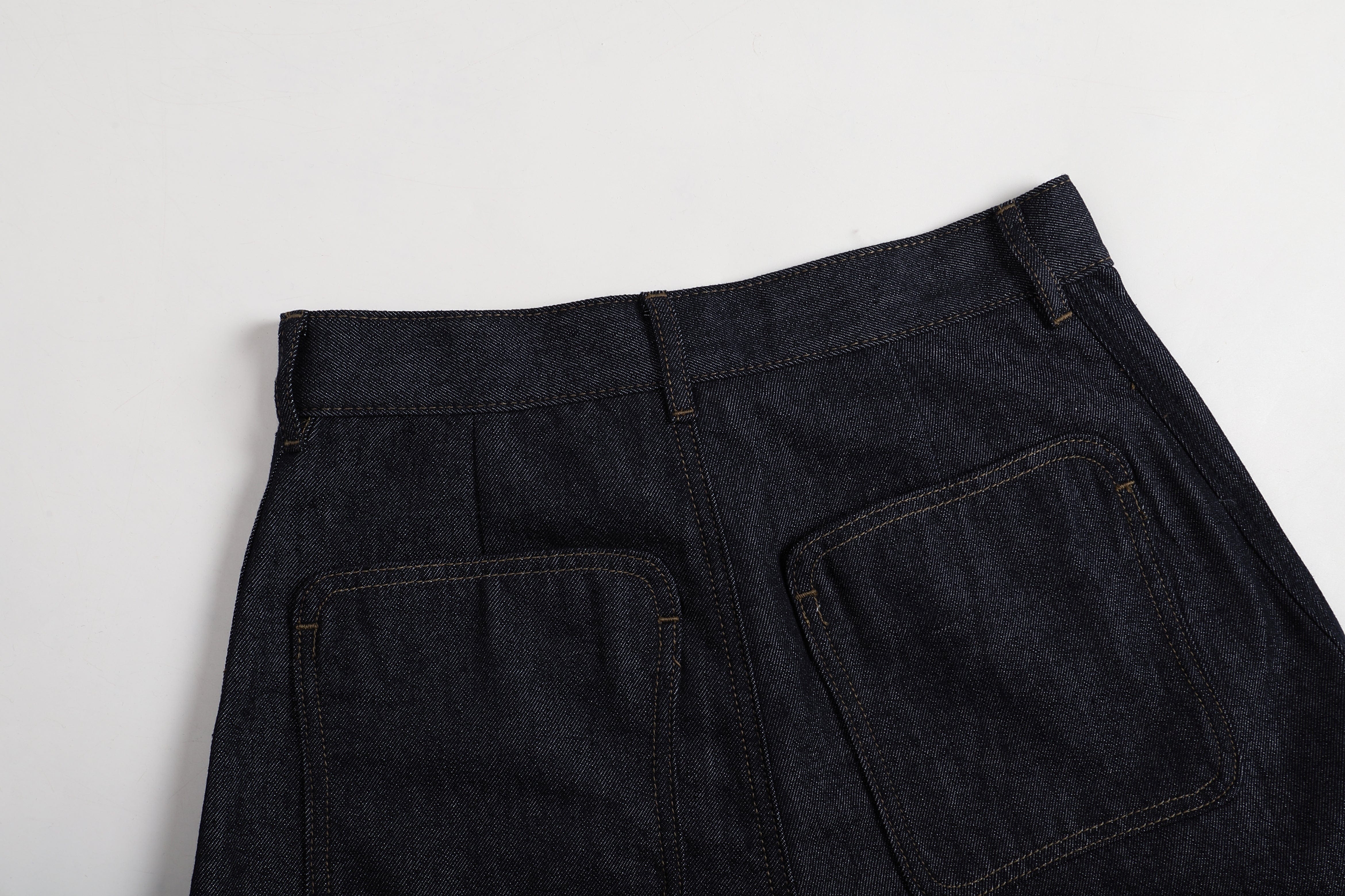 ONADAILYBASIS Essential Curved Paneled Raw Jeans, premium urban and streetwear designers apparel on PROJECTISR.com, ONADAILYBASIS