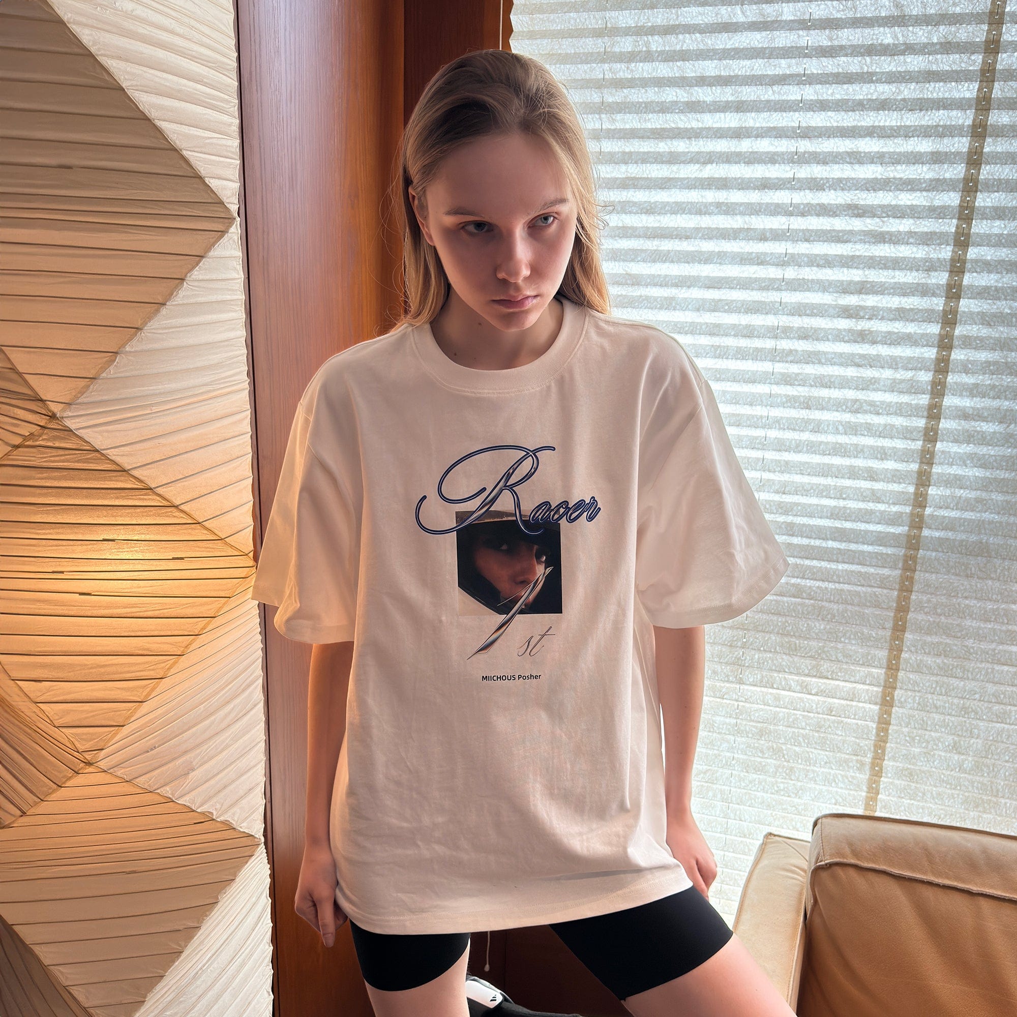 MIICHOUS Racer Portrait Graphic T-Shirt