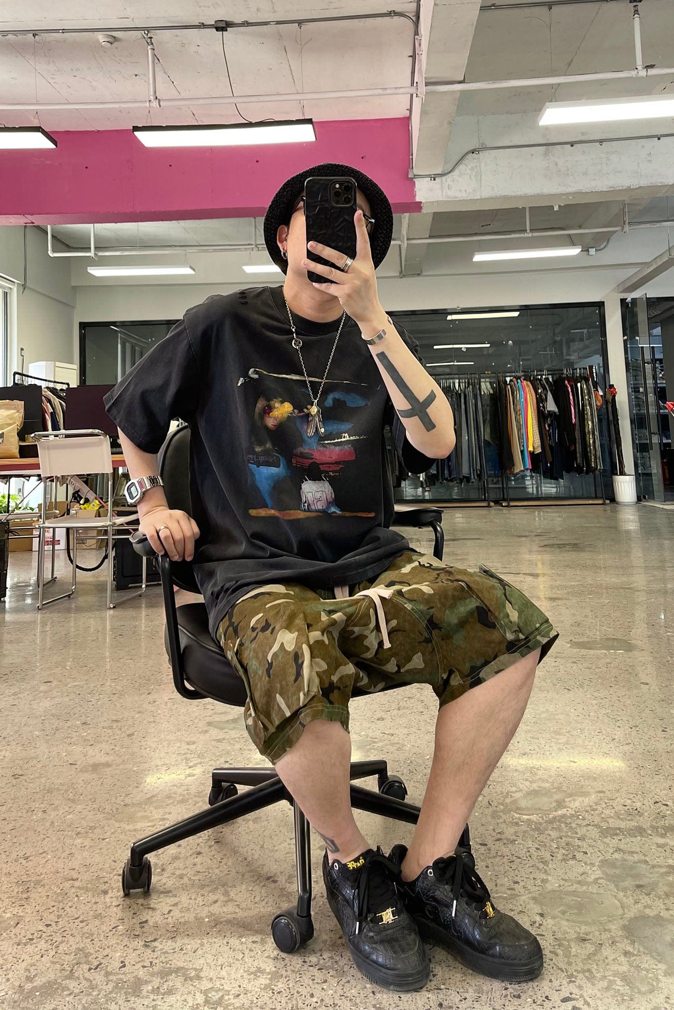 ME DA IGUAL Utility Camo Drawstring Shorts, premium urban and streetwear designers apparel on PROJECTISR.com, ME DA IGUAL