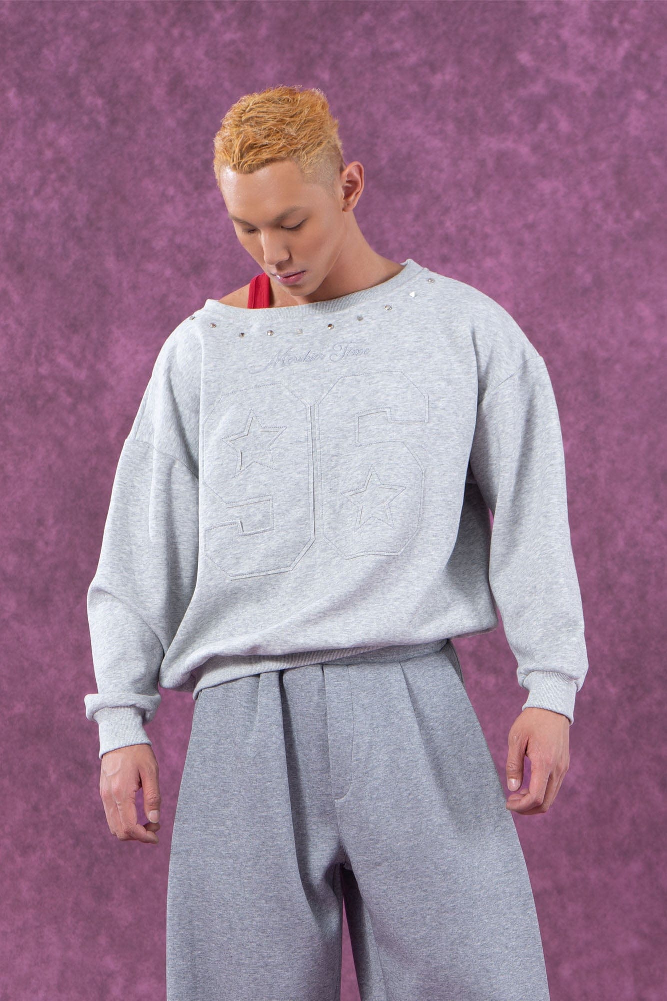 CLP No.96 Patch Studded Sweatshirt, premium urban and streetwear designers apparel on PROJECTISR.com, CLP