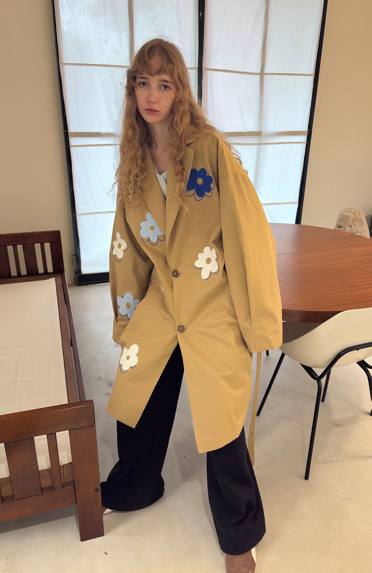 MIICHOUS Floral Paneled Detachable Liner Coat