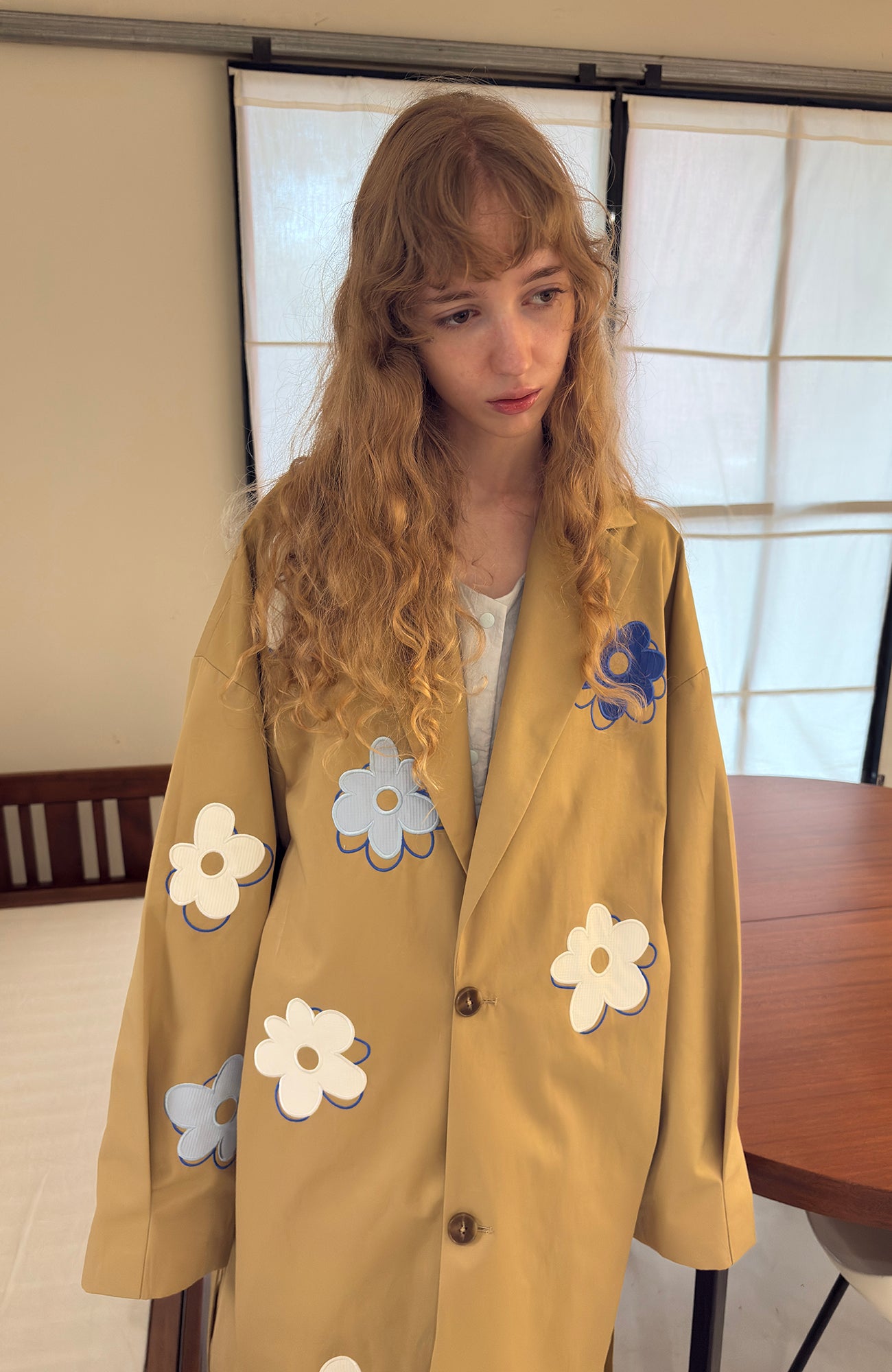 MIICHOUS Floral Paneled Detachable Liner Coat