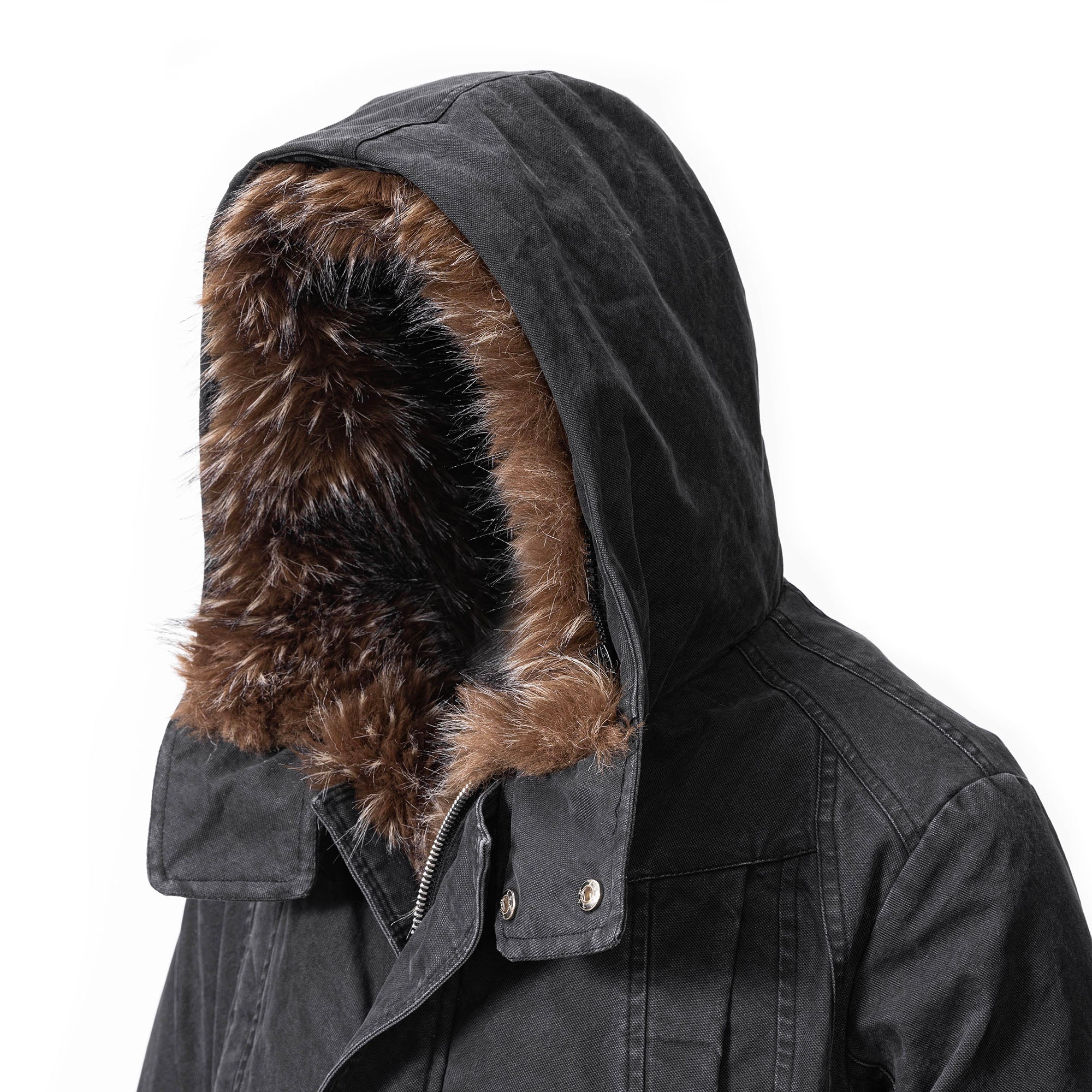 CATSSTAC Faux Fur-Trimmed Utility Parka