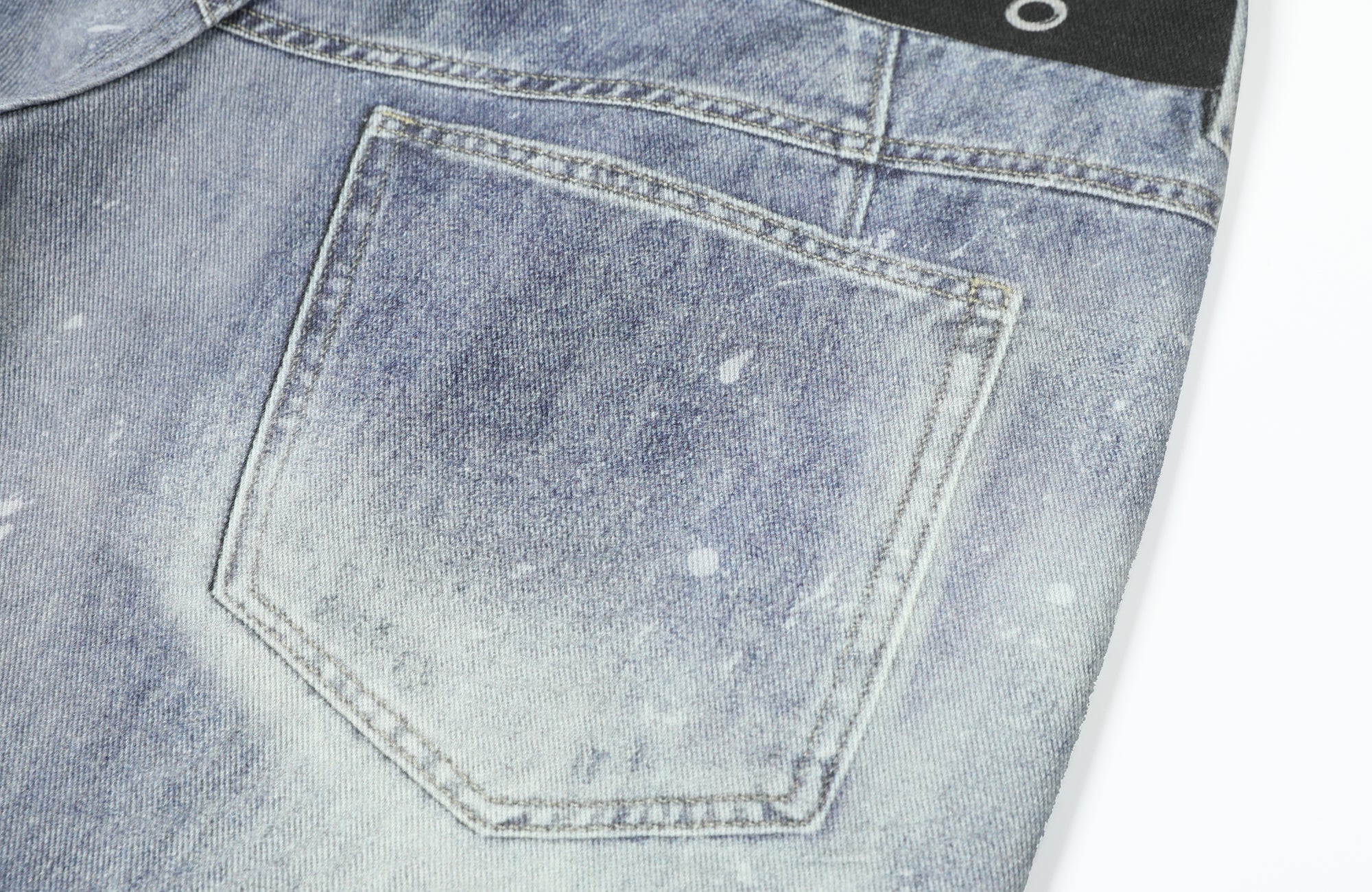 TGNS Trompe-l'œil Distressed Double-Waist Jorts