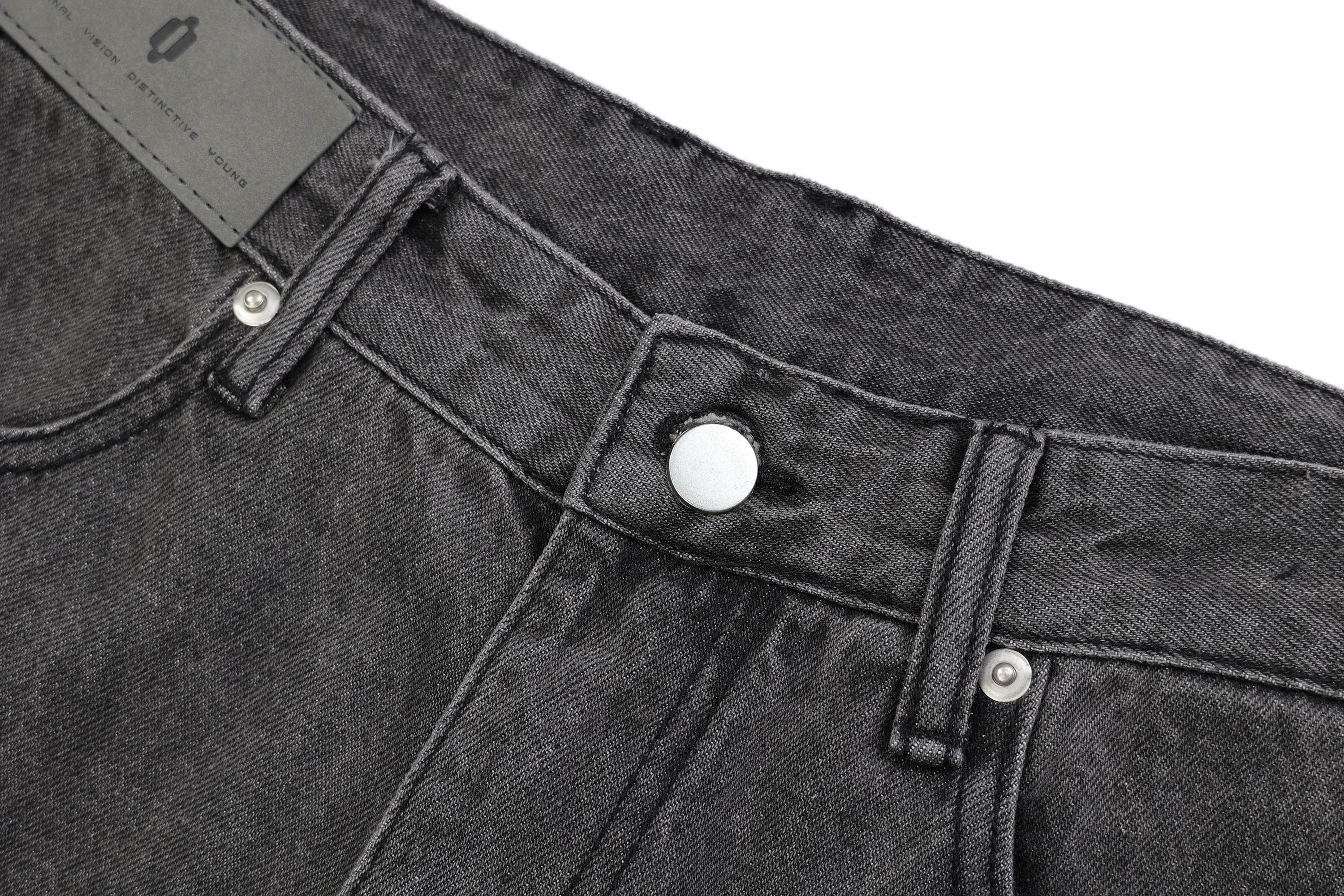 OVDY Spliced Knees Straight-Leg Jeans, premium urban and streetwear designers apparel on PROJECTISR.com, OVDY