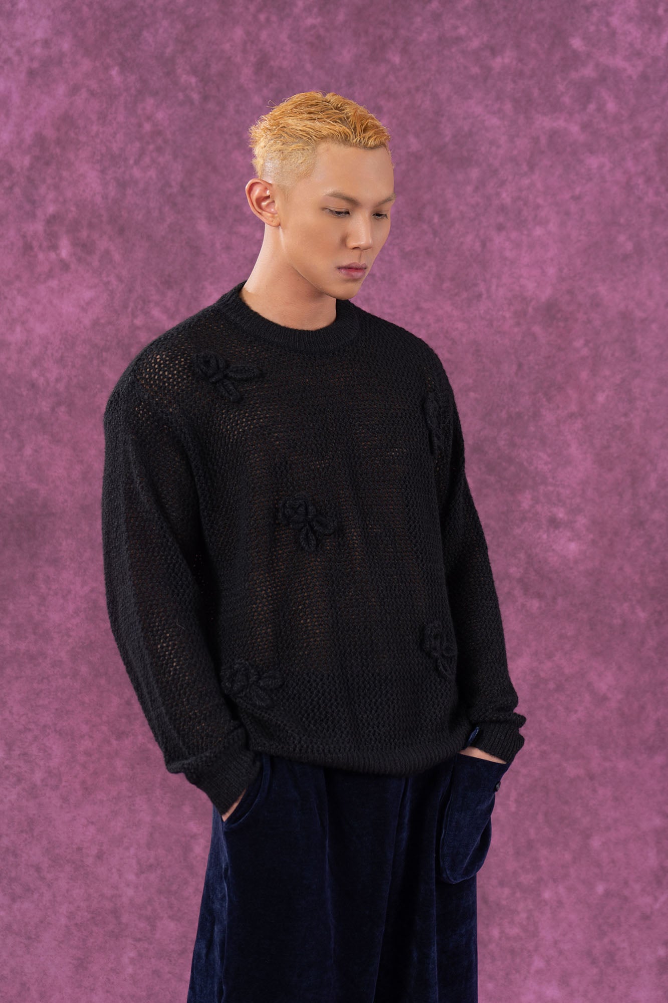 CLP Crochet Rose Wool-Blend Sweater, premium urban and streetwear designers apparel on PROJECTISR.com, CLP