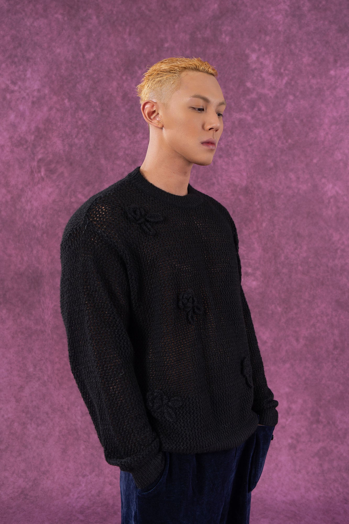 CLP Crochet Rose Wool-Blend Sweater, premium urban and streetwear designers apparel on PROJECTISR.com, CLP