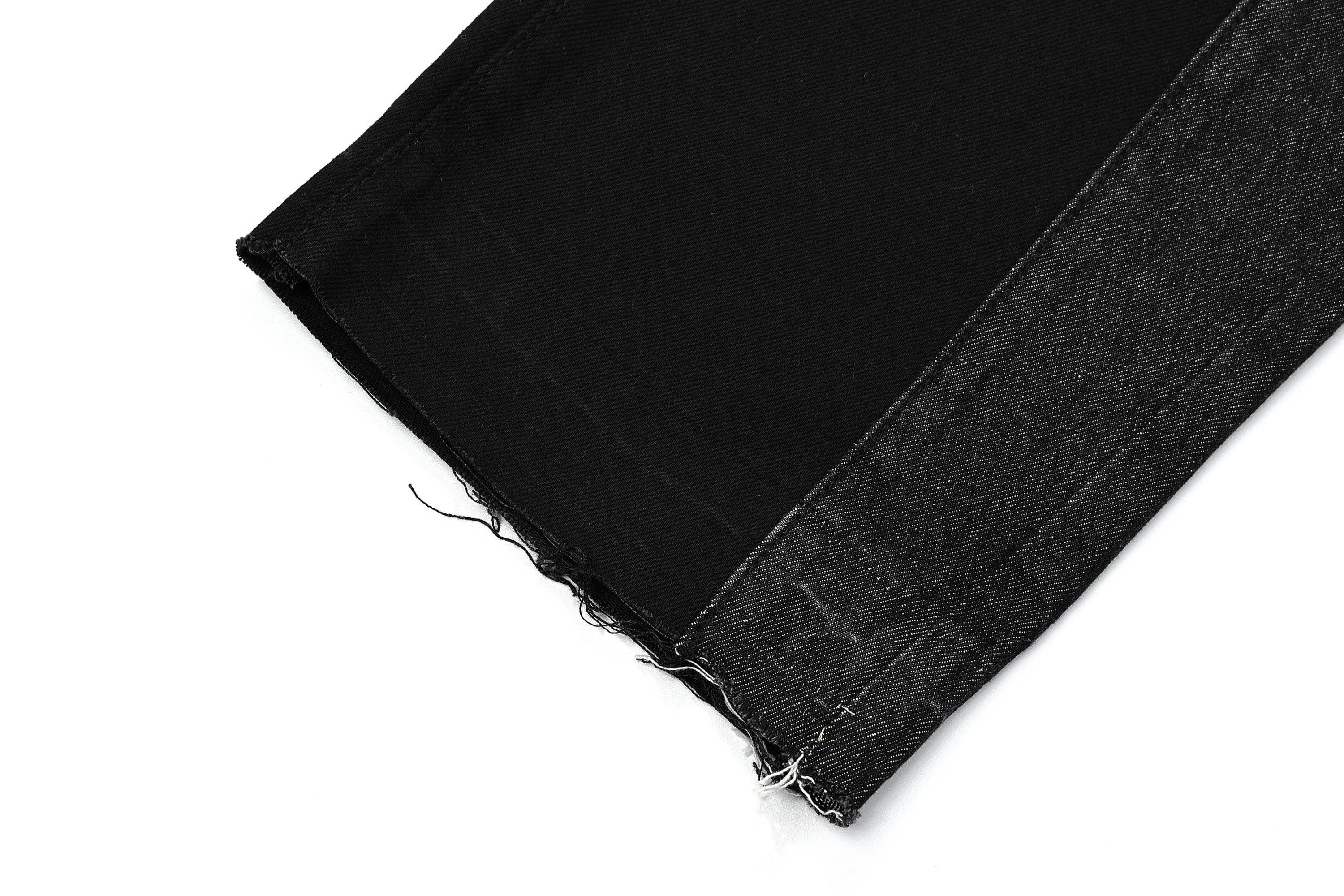 OVDY Distressed Spliced Frayed Jeans, premium urban and streetwear designers apparel on PROJECTISR.com, OVDY