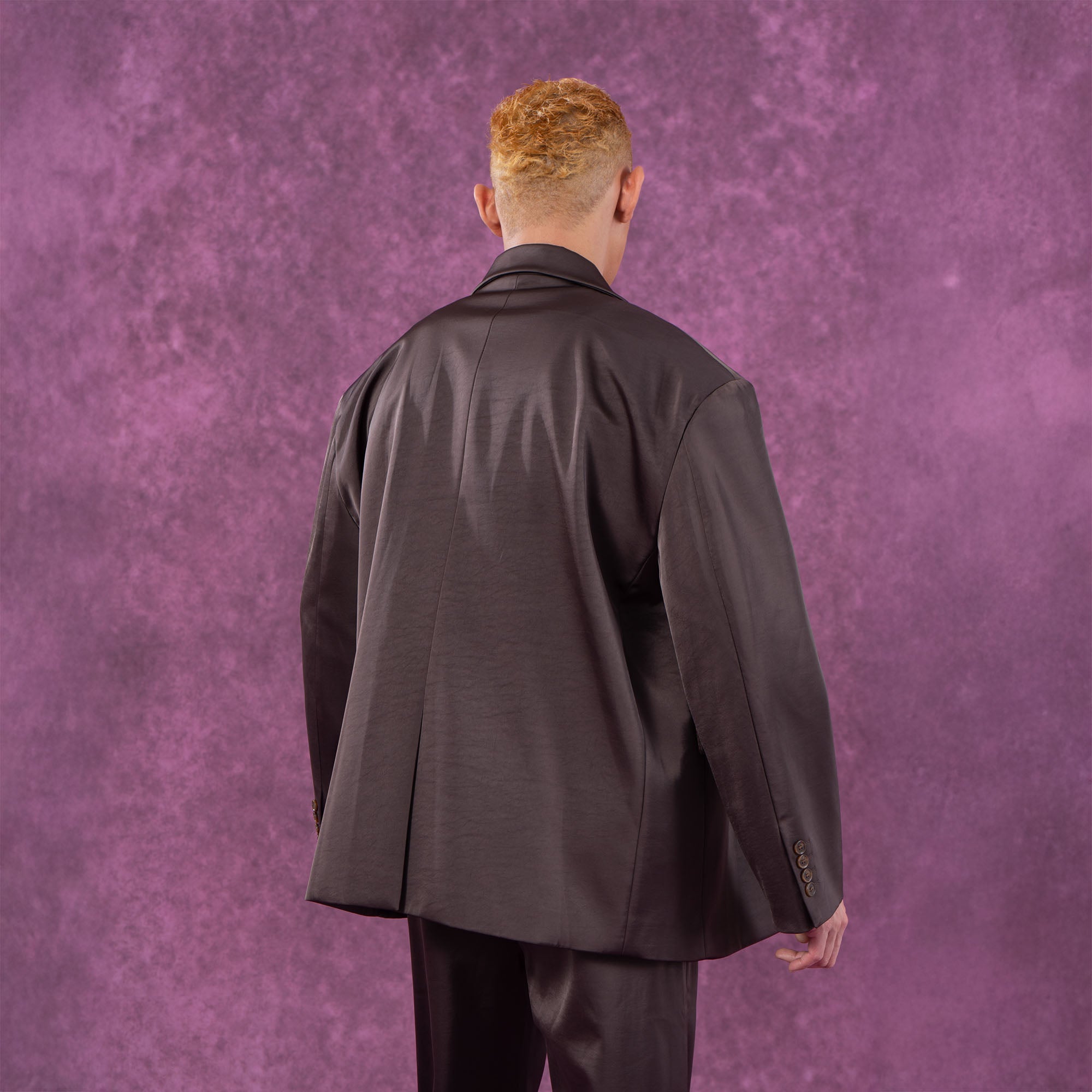 CLP Satin Double-Breasted Oversized Blazer, premium urban and streetwear designers apparel on PROJECTISR.com, CLP