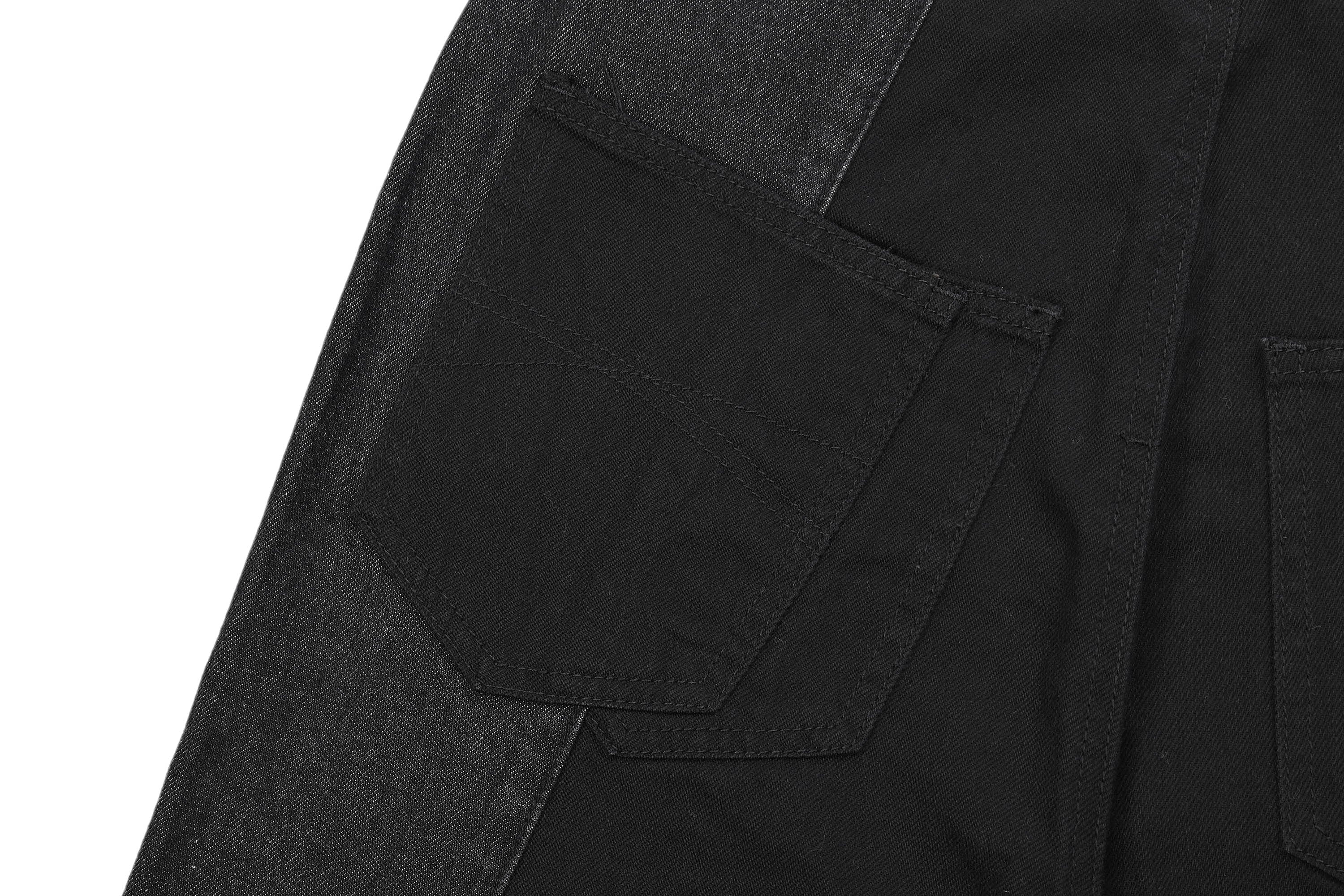 OVDY Distressed Spliced Frayed Jeans, premium urban and streetwear designers apparel on PROJECTISR.com, OVDY