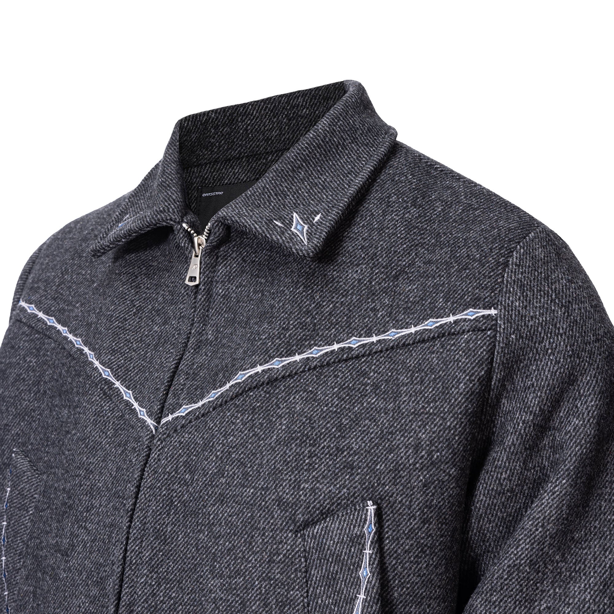 CATSSTAC Contrast-Stitched Wool-Blend Jacket, premium urban and streetwear designers apparel on PROJECTISR.com, CATSSTAC