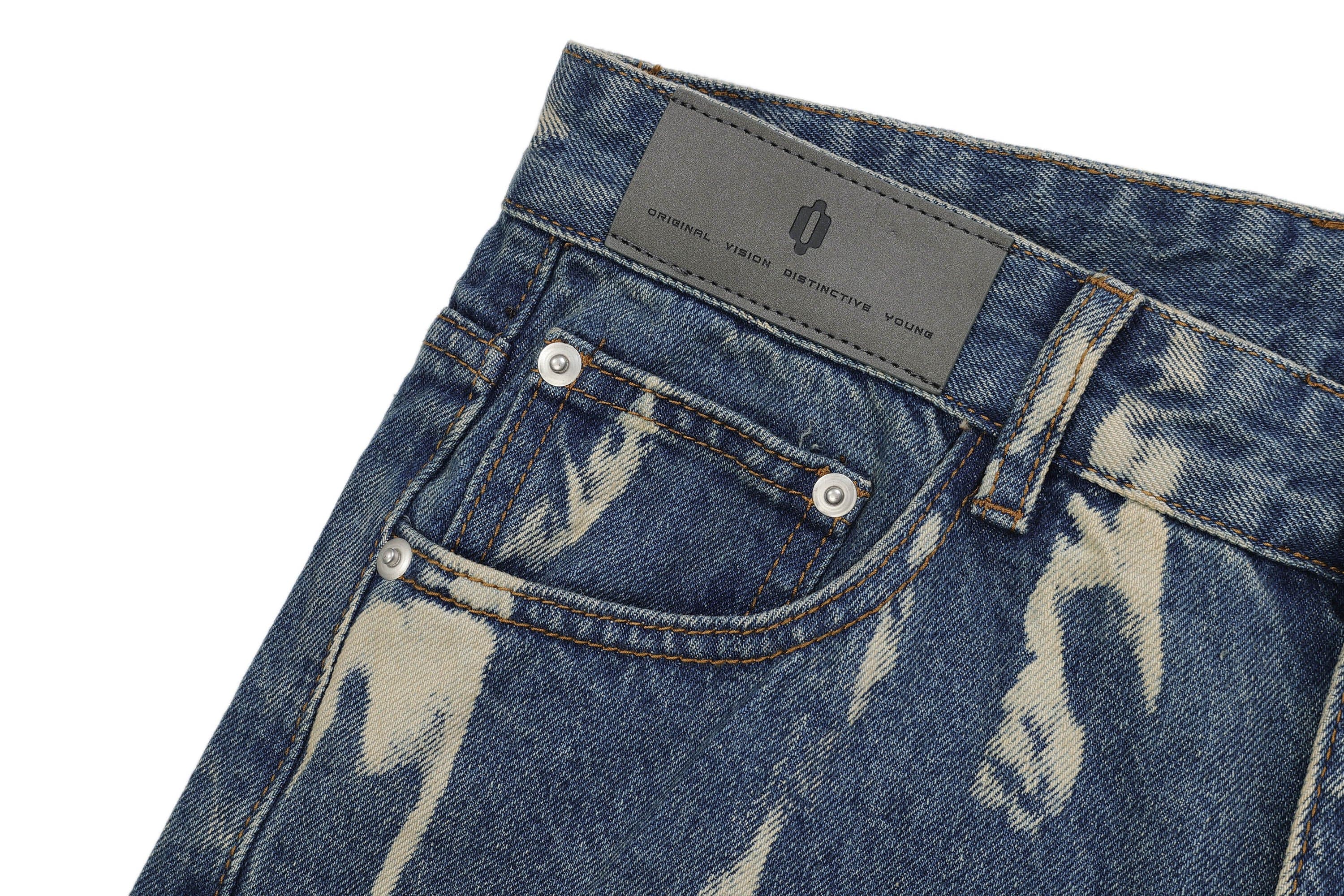 OVDY Retro Striped Straight-Leg Jeans, premium urban and streetwear designers apparel on PROJECTISR.com, OVDY