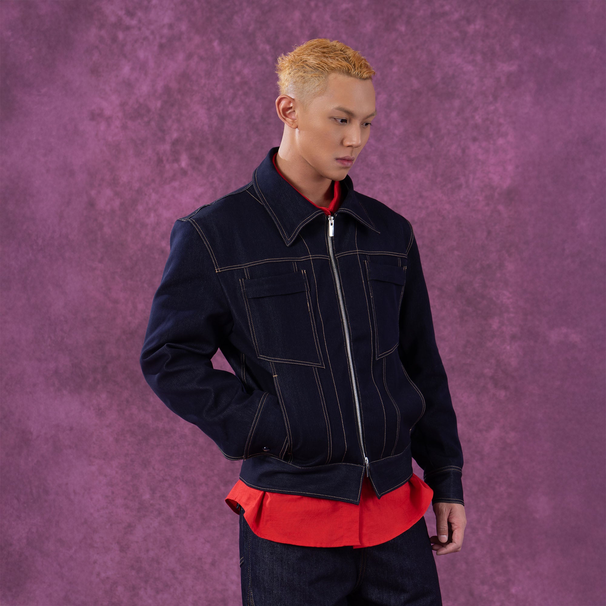 CLP Classical Stitched Utility Denim Jacket, premium urban and streetwear designers apparel on PROJECTISR.com, CLP