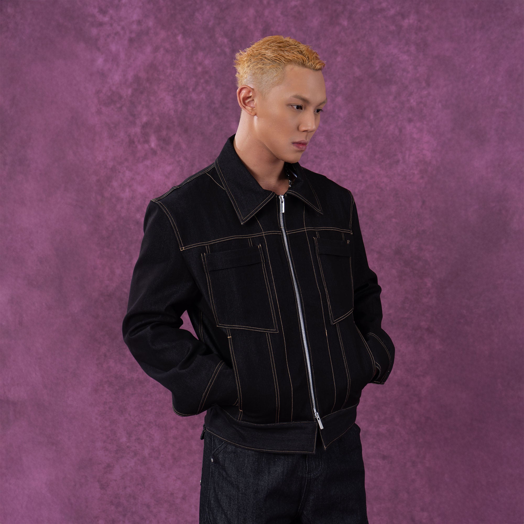 CLP Classical Stitched Utility Denim Jacket, premium urban and streetwear designers apparel on PROJECTISR.com, CLP
