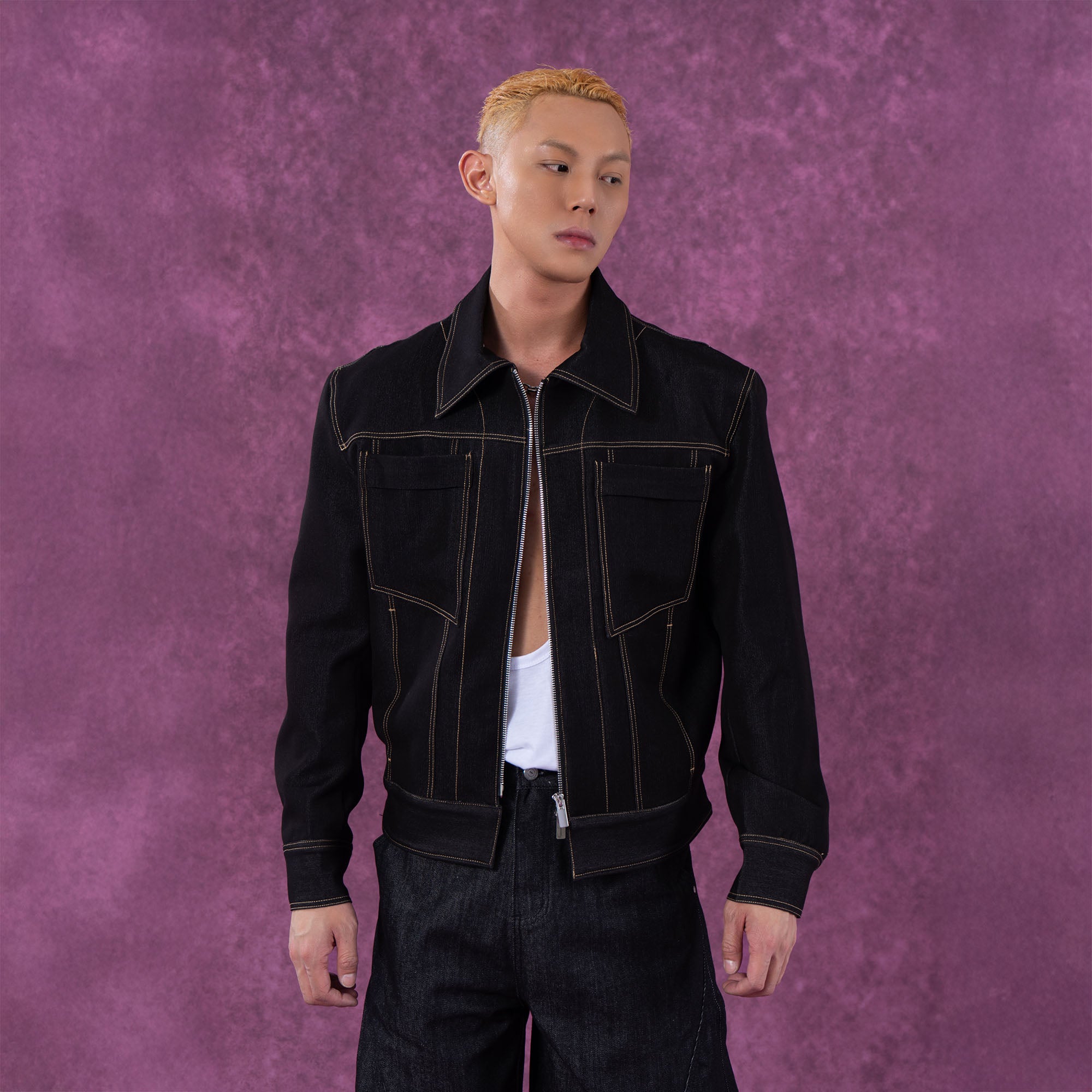 CLP Classical Stitched Utility Denim Jacket, premium urban and streetwear designers apparel on PROJECTISR.com, CLP