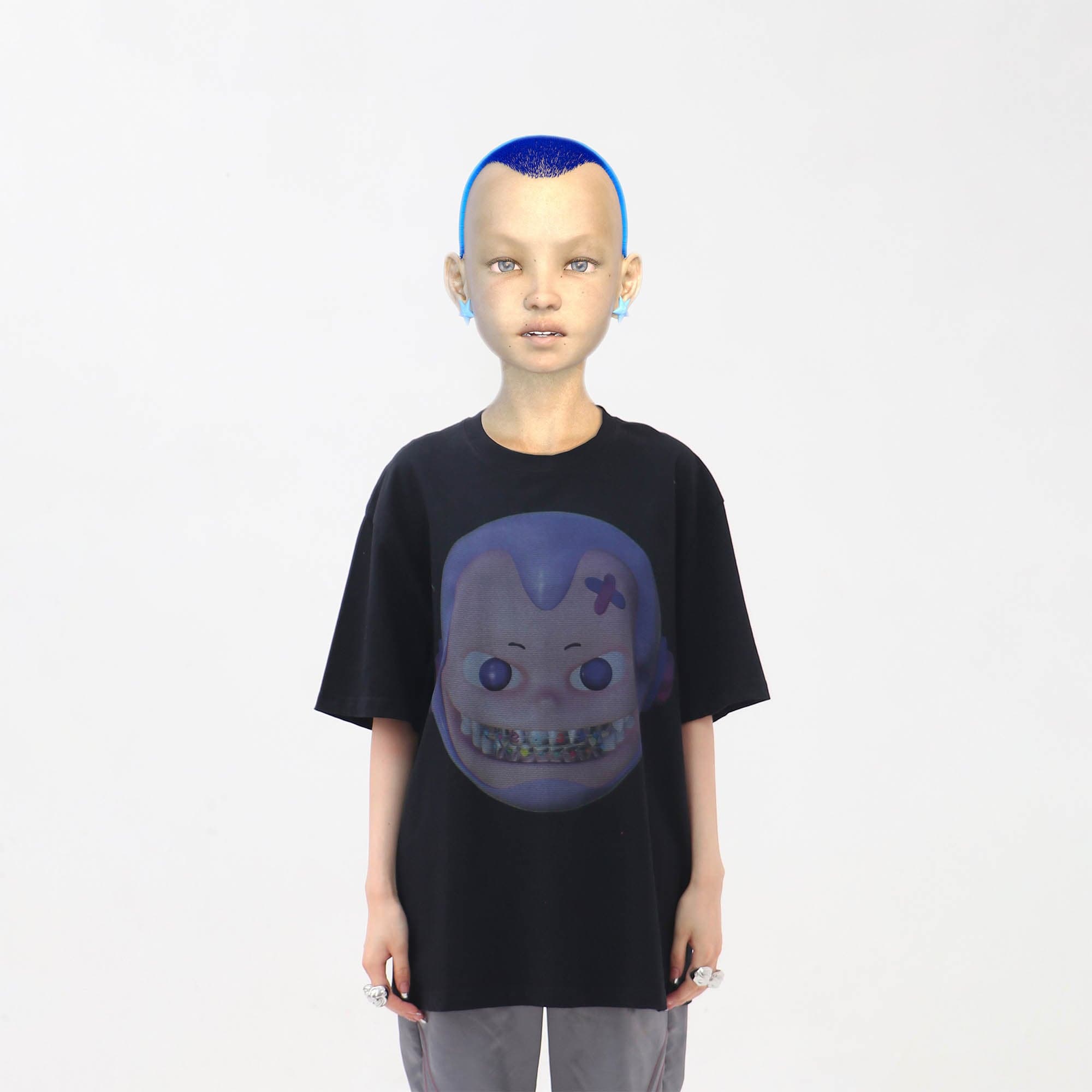 EMBRYO The Face Graphic T-Shirt Black, premium urban and streetwear designers apparel on PROJECTISR.com, EMBRYO