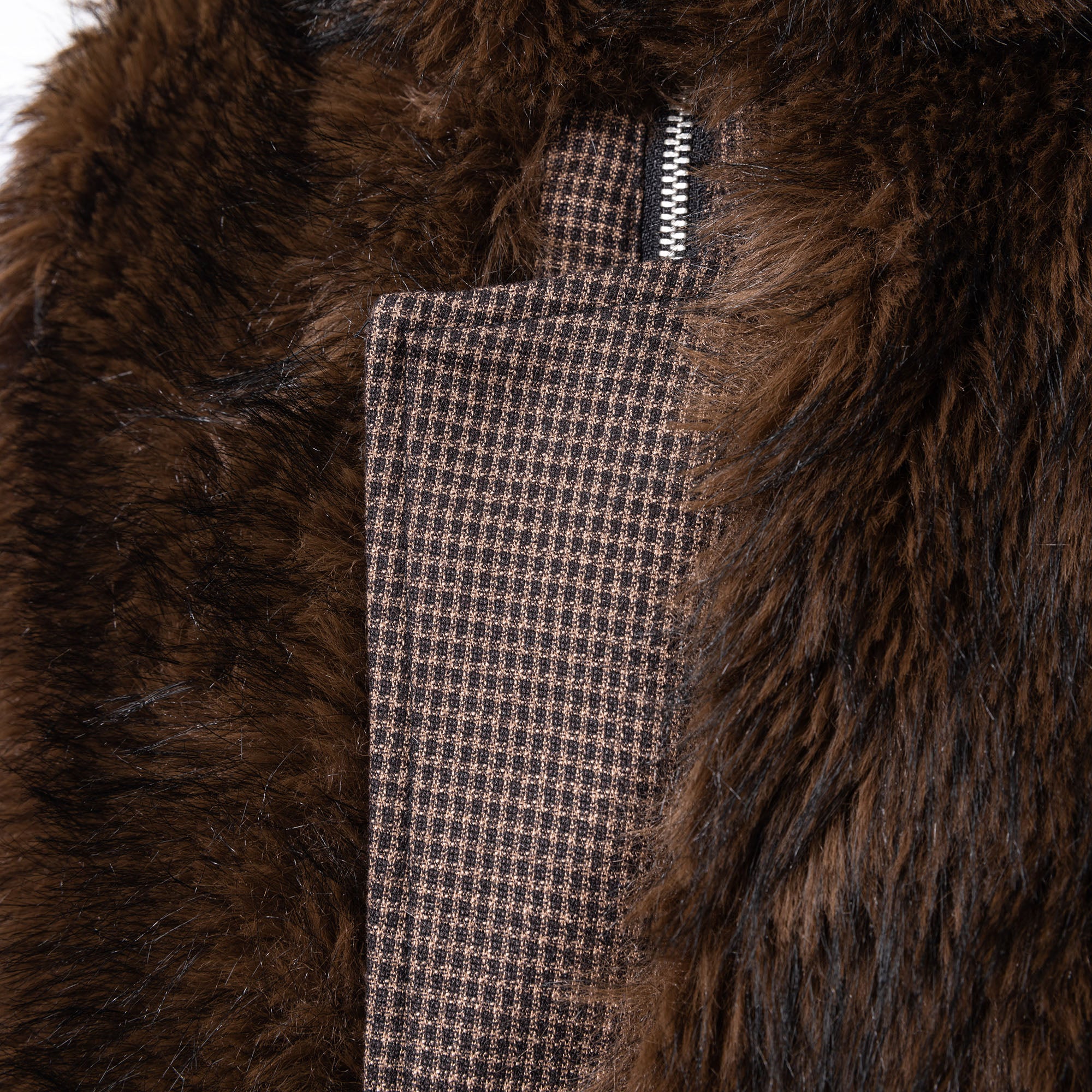 CATSSTAC Reversible Plaid Faux Fur Vest, premium urban and streetwear designers apparel on PROJECTISR.com, PROJECTISR US