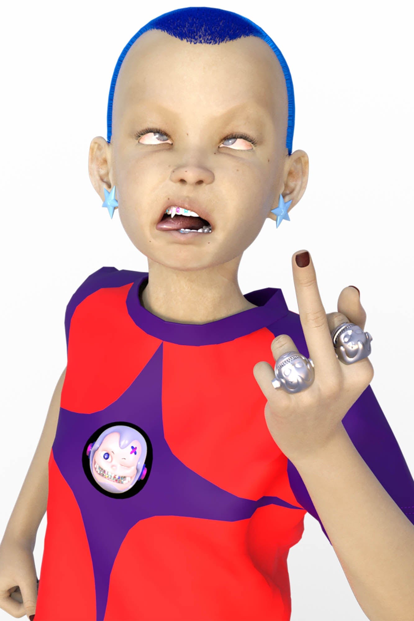 EMBRYO The Face Ring, premium urban and streetwear designers apparel on PROJECTISR.com, EMBRYO