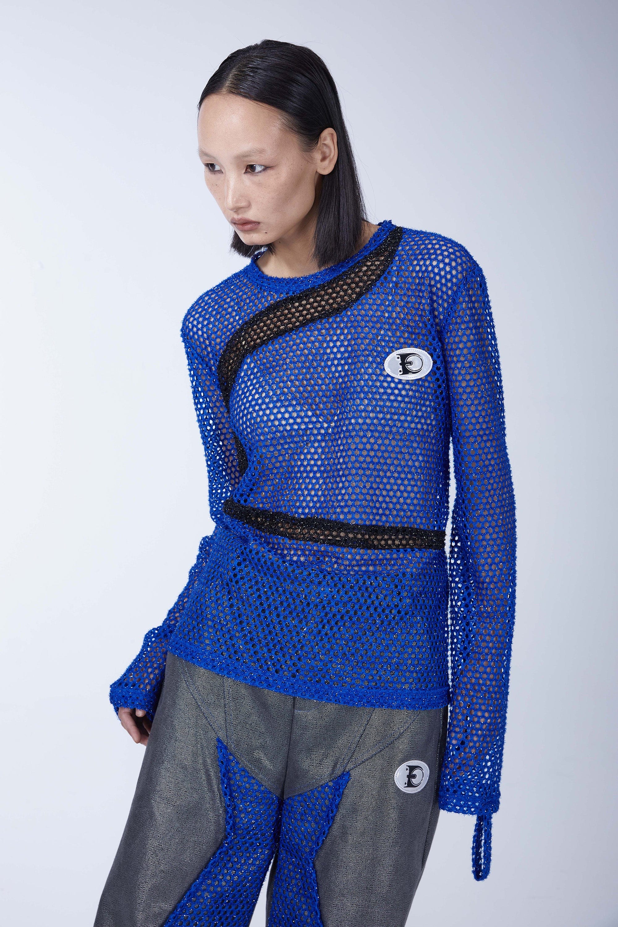 EMBRYO Asymmetrical Spliced Hollowed Long-Sleeve Tee, premium urban and streetwear designers apparel on PROJECTISR.com, EMBRYO