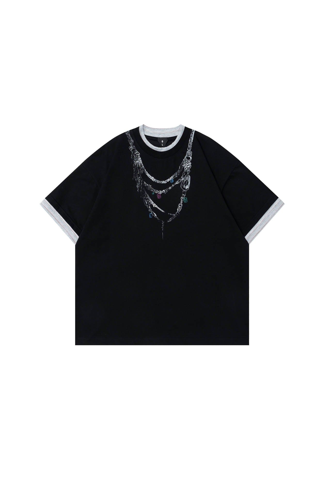 OVDY Chain Graphic Layered Sorona T-Shirt, premium urban and streetwear designers apparel on PROJECTISR.com, OVDY