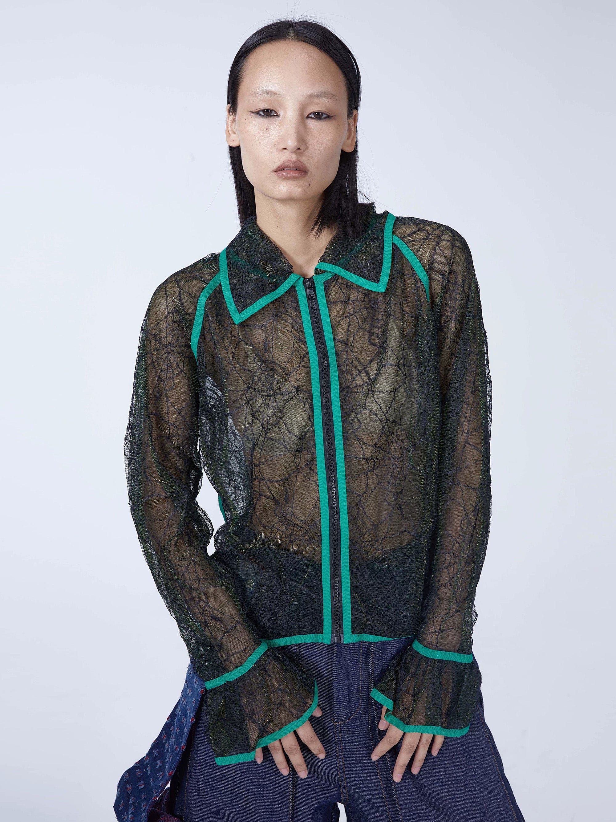 EMBRYO Deconstructed Mesh Shirt, premium urban and streetwear designers apparel on PROJECTISR.com, EMBRYO