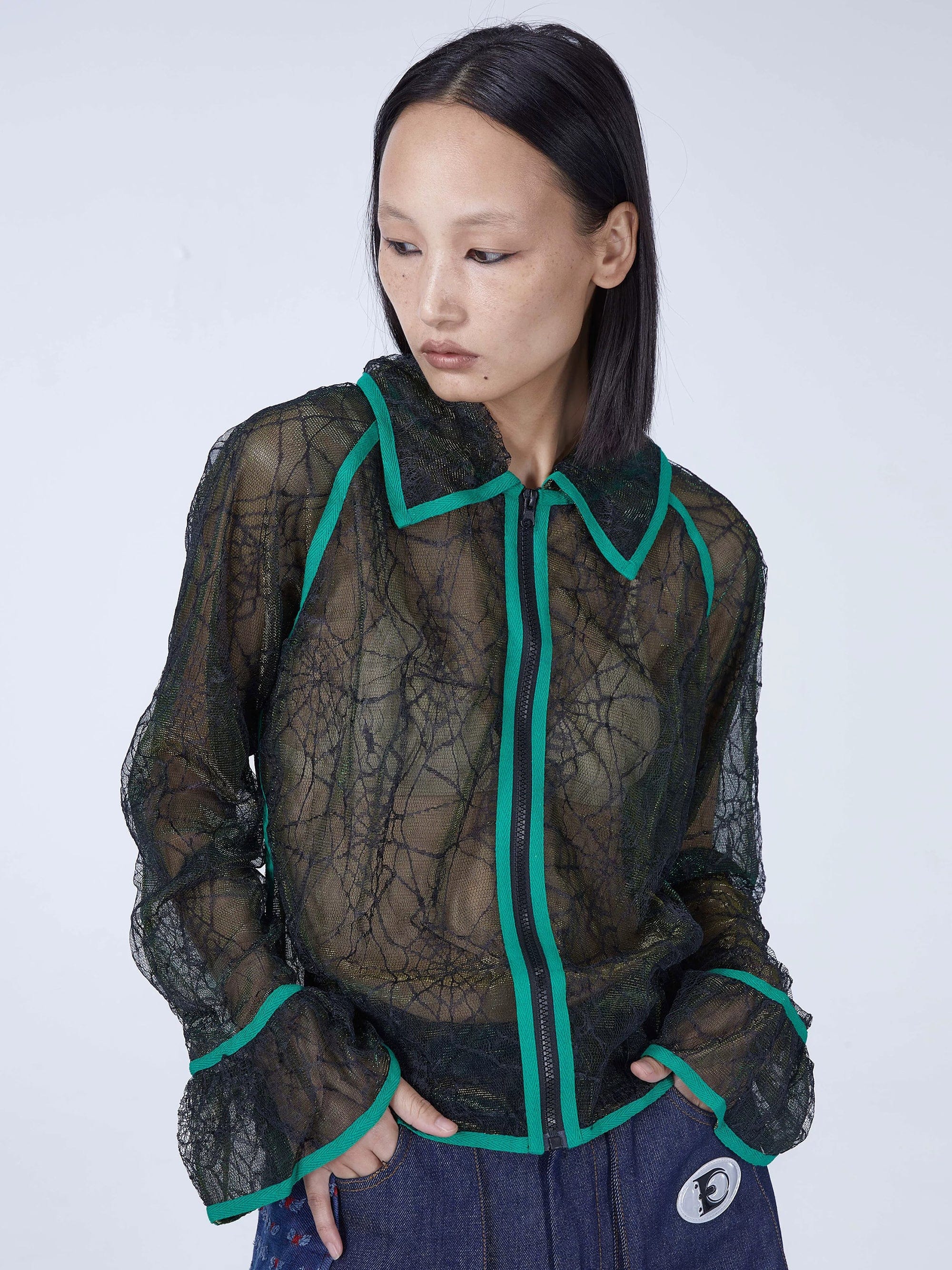 EMBRYO Deconstructed Mesh Shirt, premium urban and streetwear designers apparel on PROJECTISR.com, EMBRYO