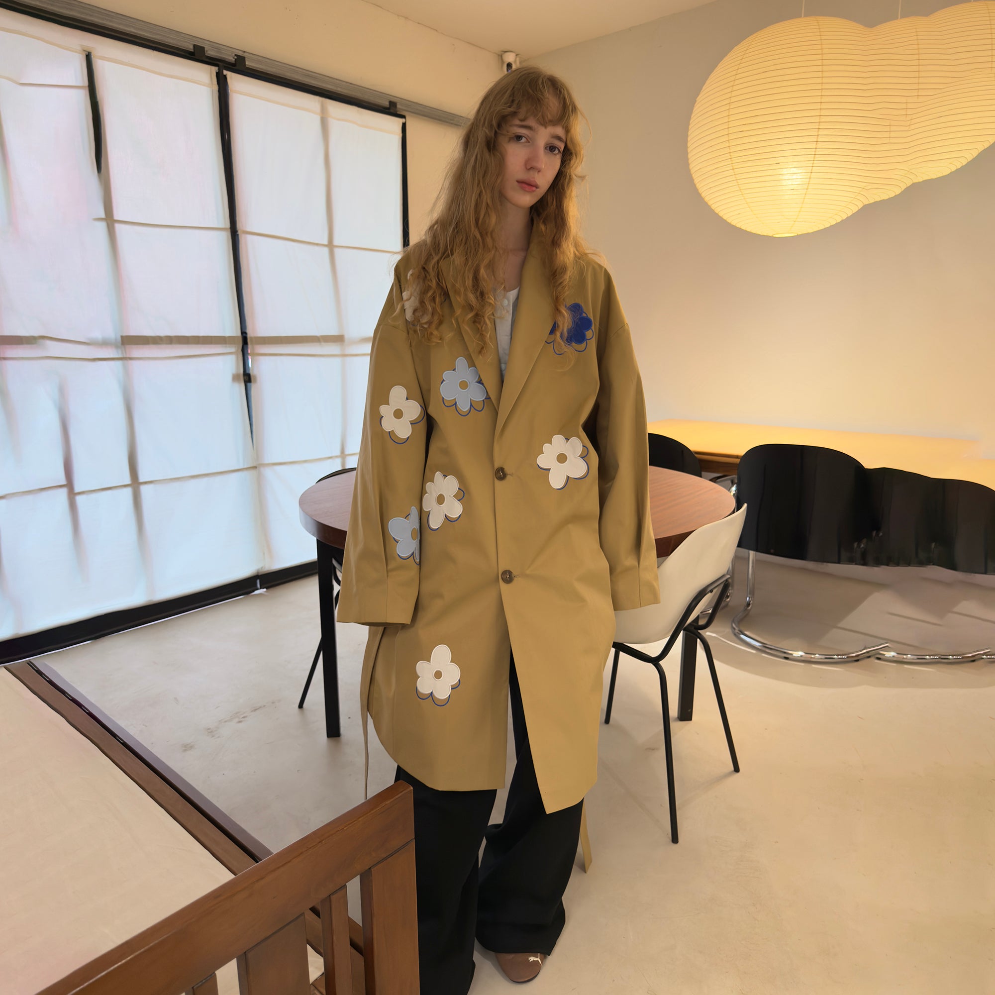 MIICHOUS Floral Paneled Detachable Liner Coat