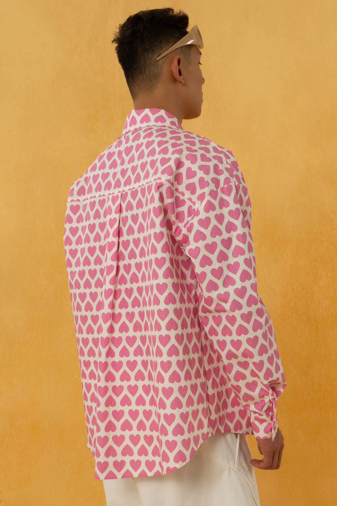 CLP Pink Heart Full-Print Shirt, premium urban and streetwear designers apparel on PROJECTISR.com, CLP