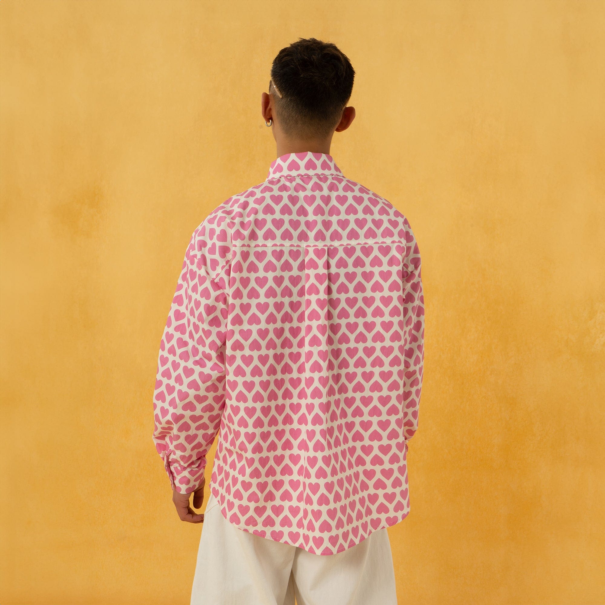 CLP Pink Heart Full-Print Shirt, premium urban and streetwear designers apparel on PROJECTISR.com, CLP