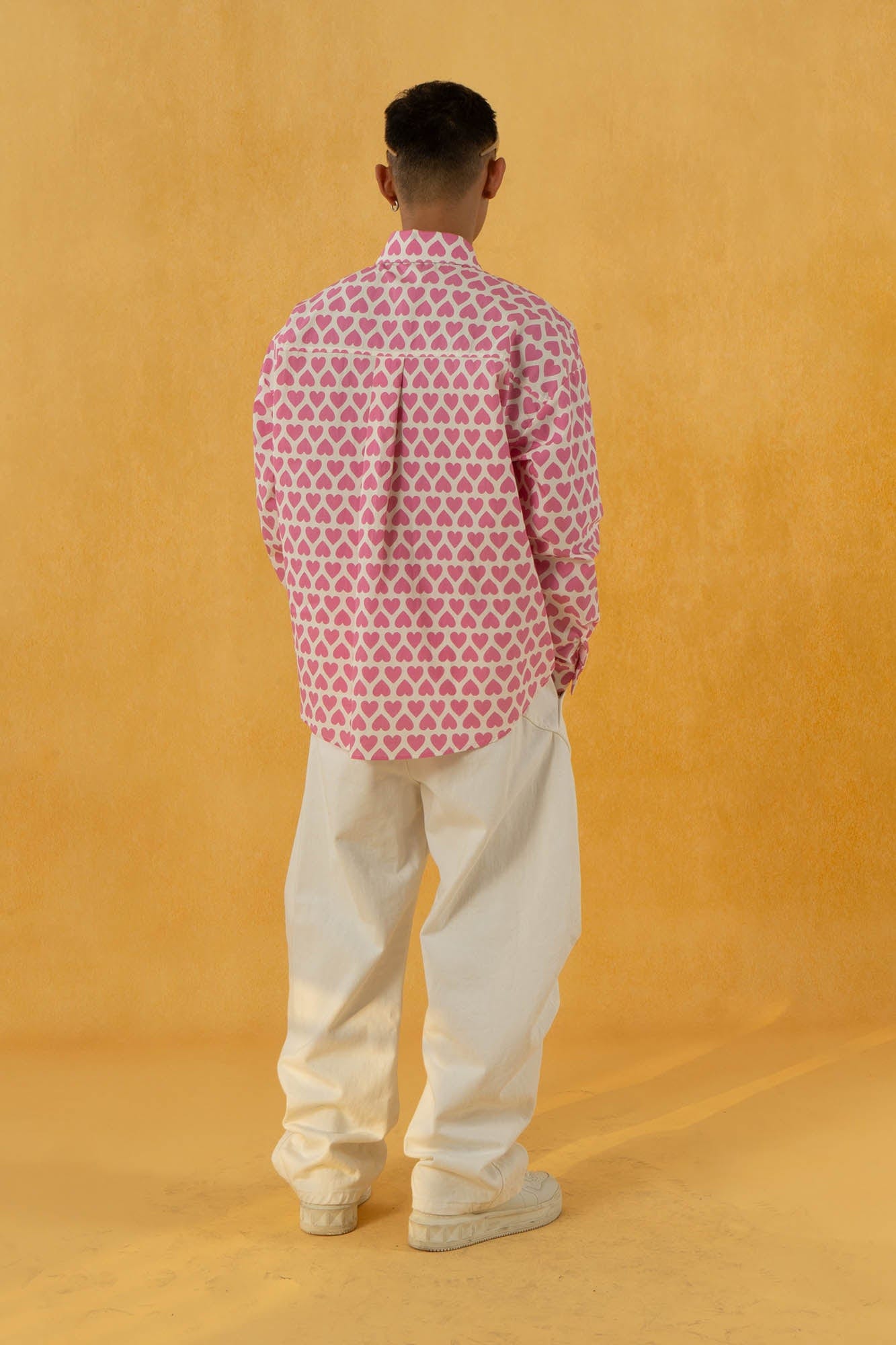 CLP Pink Heart Full-Print Shirt, premium urban and streetwear designers apparel on PROJECTISR.com, CLP