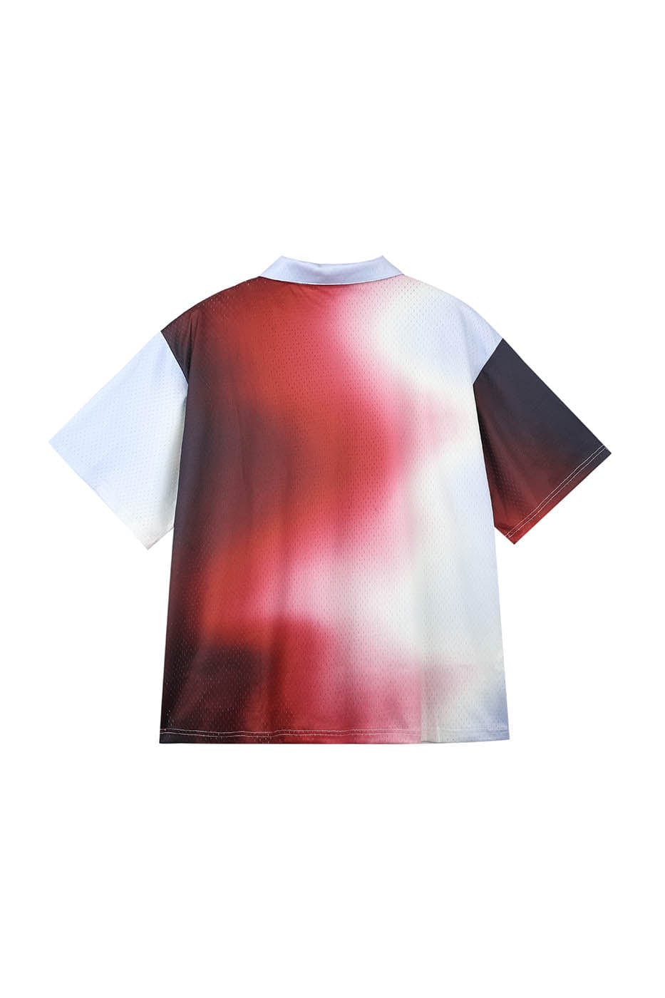 REDH Blazing Gradient Mesh Zip-up Half Shirt, premium urban and streetwear designers apparel on PROJECTISR.com, REDH