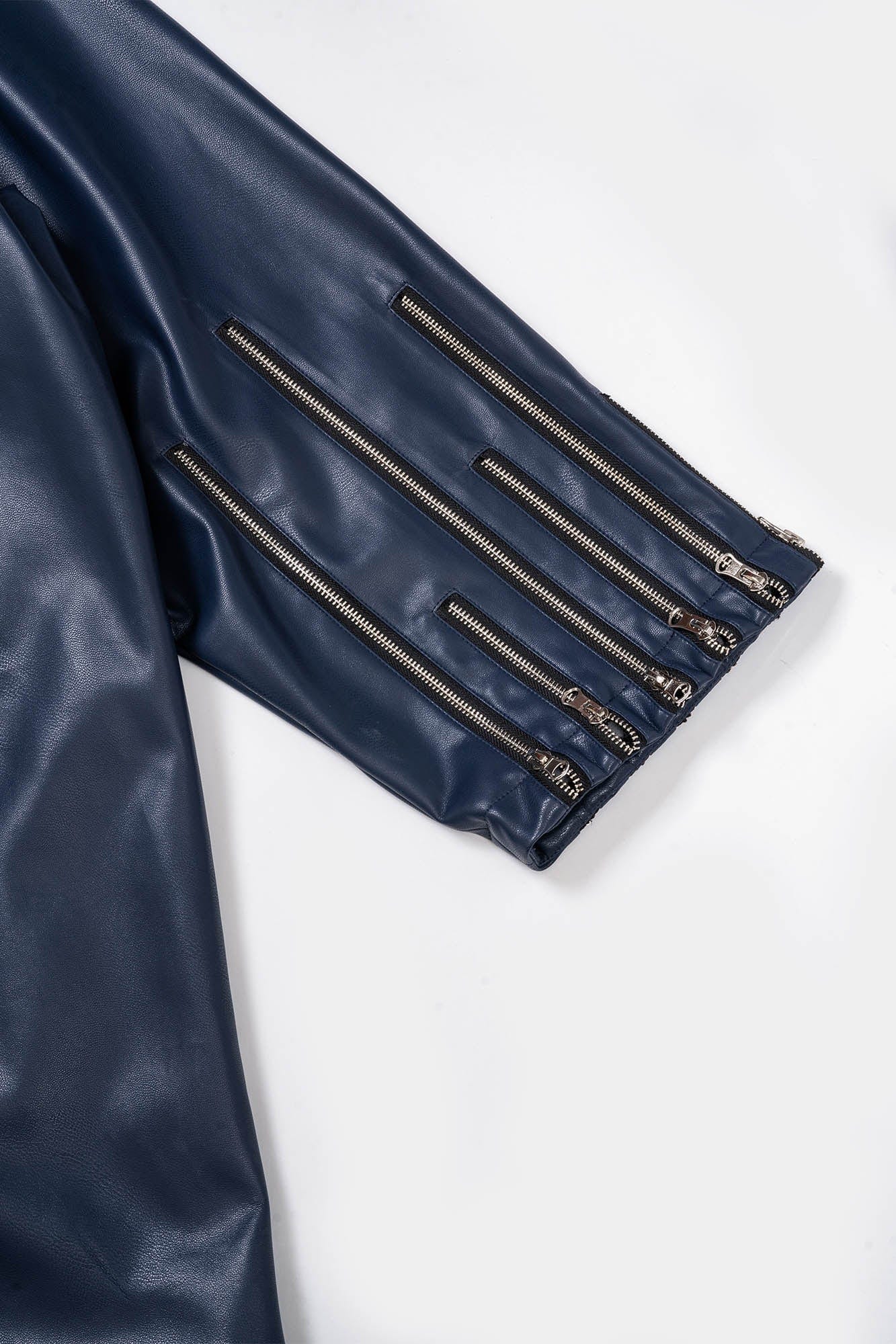 KADAKADA Zipper-Sleeve Rivet Oversized PU Coat, premium urban and streetwear designers apparel on PROJECTISR.com, KADAKADA