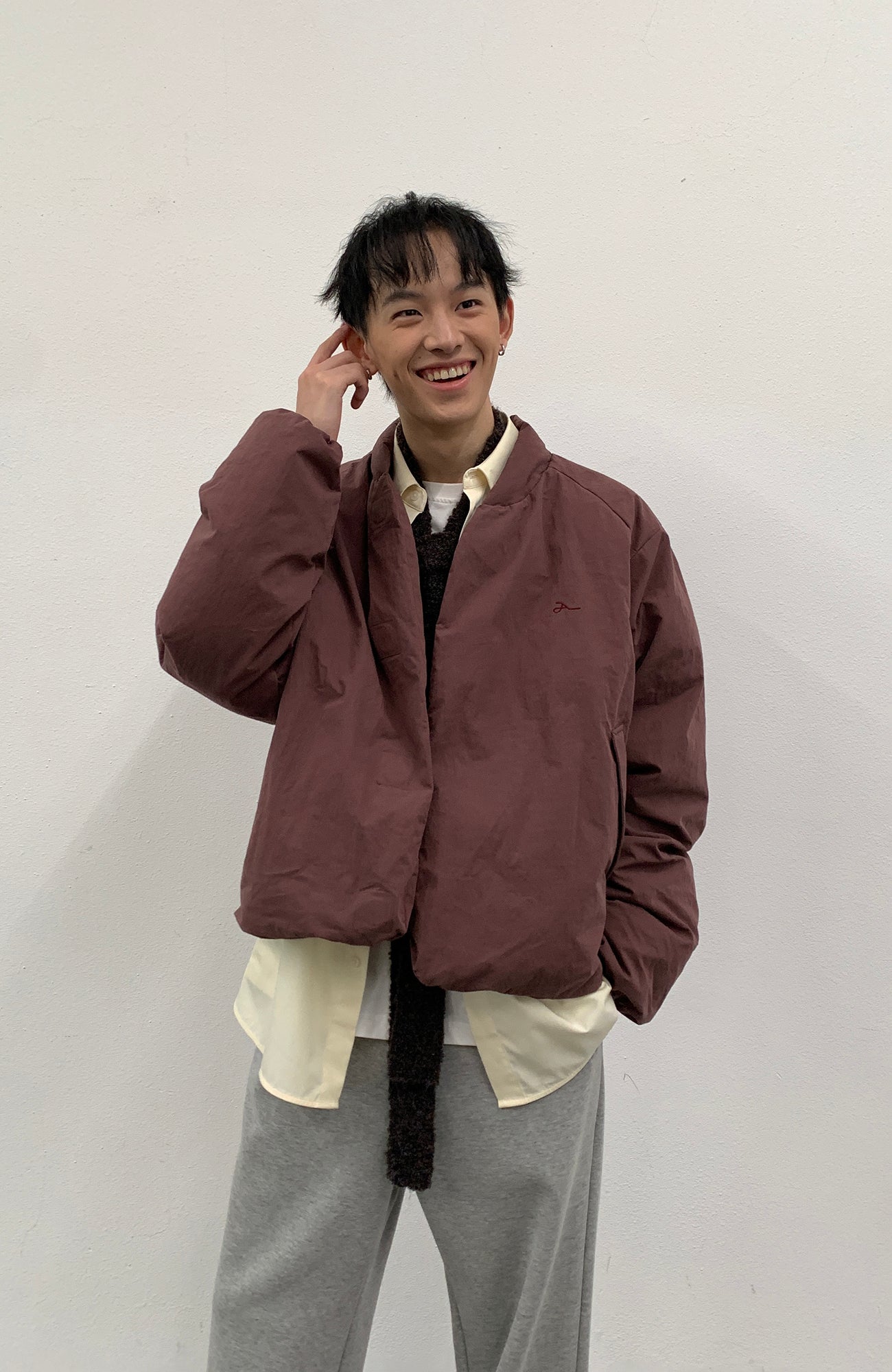 ROARINGWILD A ARCH Minimal Hidden Snap Puffer Jacket