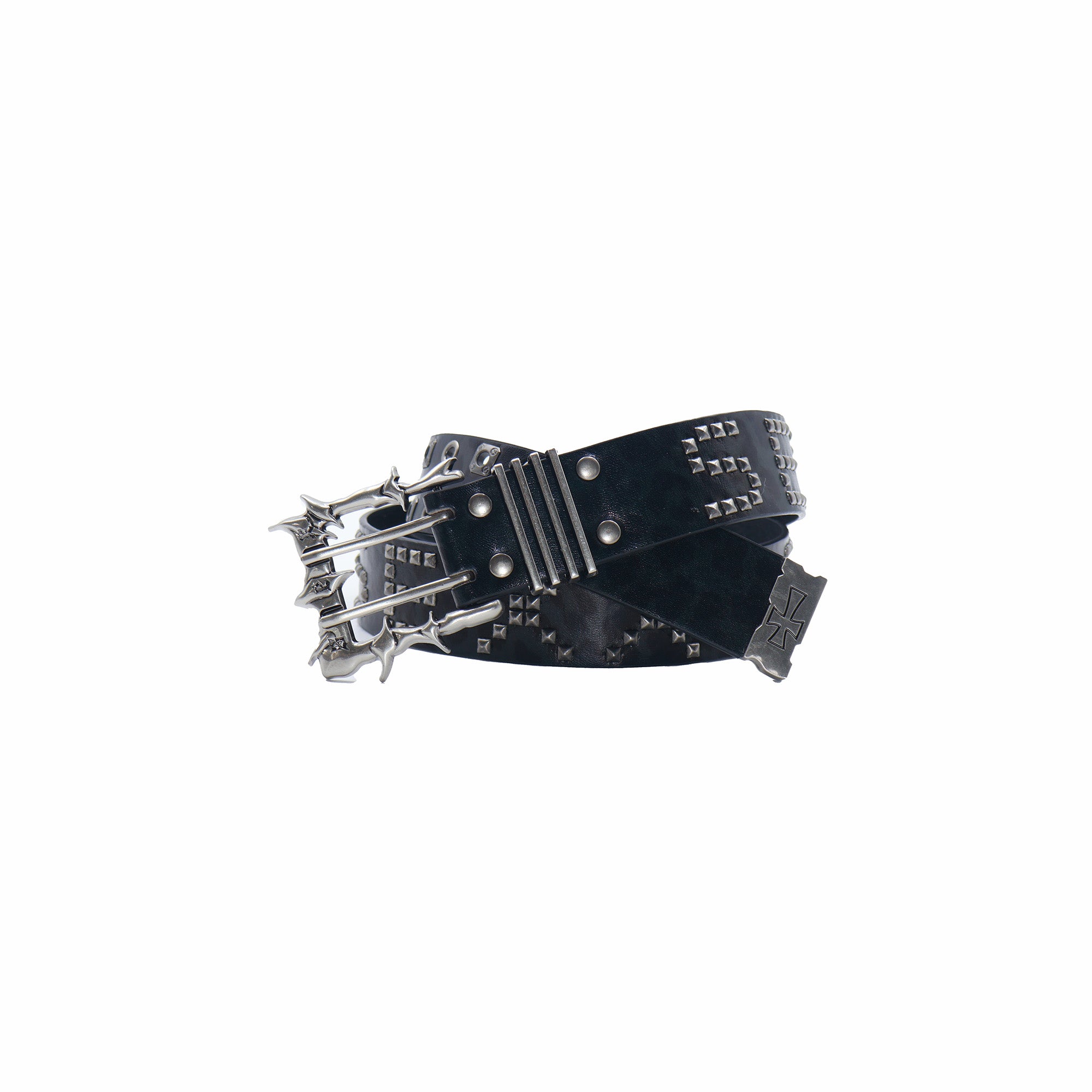 SEXXDEVIL Leopard Print Studded Punk Buckle Belt