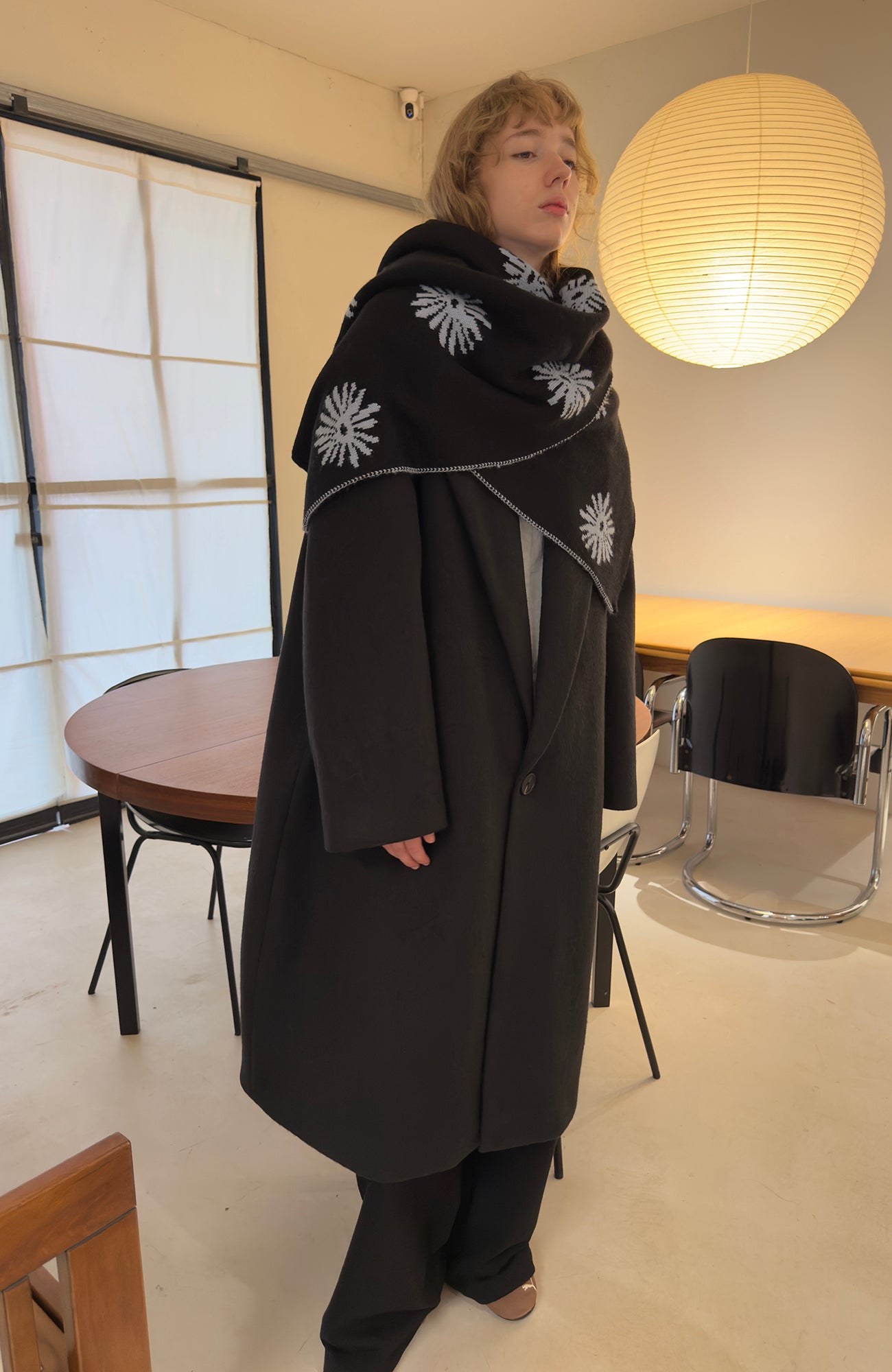 MIICHOUS Floral Embroidered Detachable Liner Overcoat