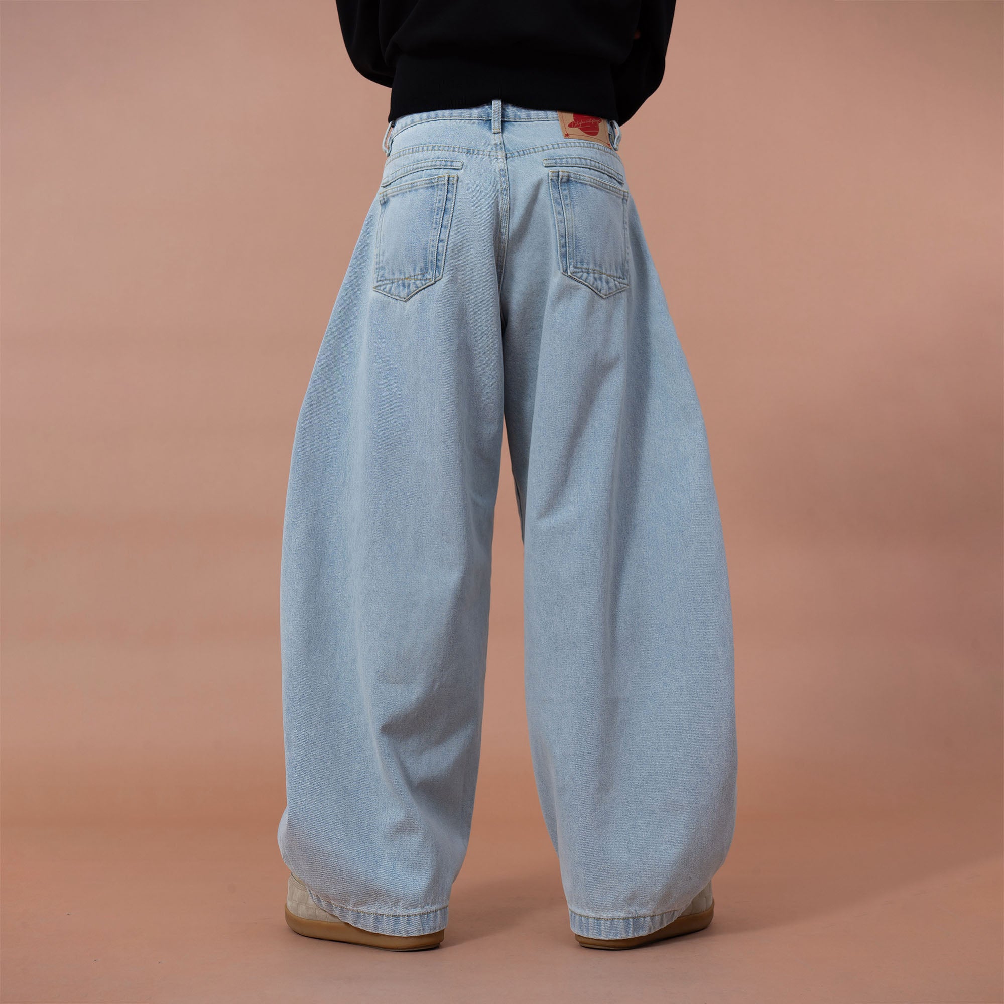 CLP Essential Washed Oversized Curved-Leg Jeans, premium urban and streetwear designers apparel on PROJECTISR.com, CLP