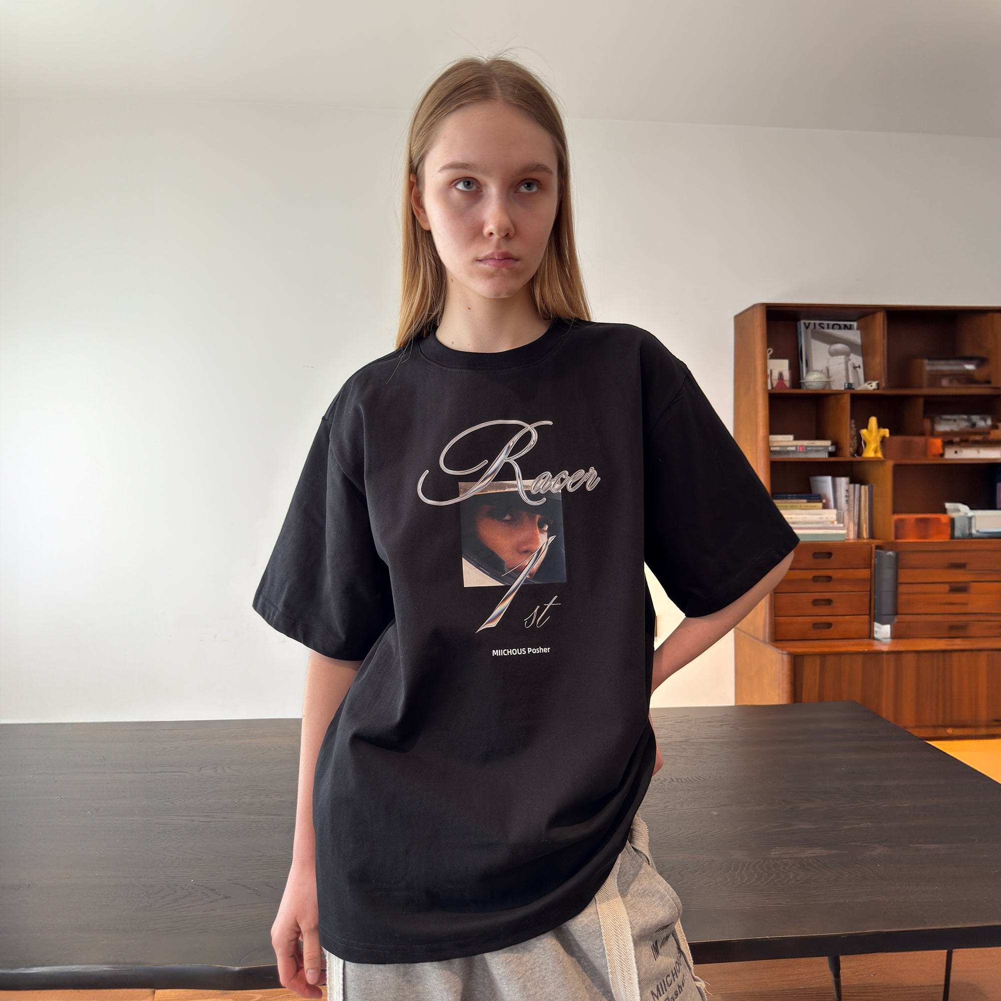 MIICHOUS Racer Portrait Graphic T-Shirt