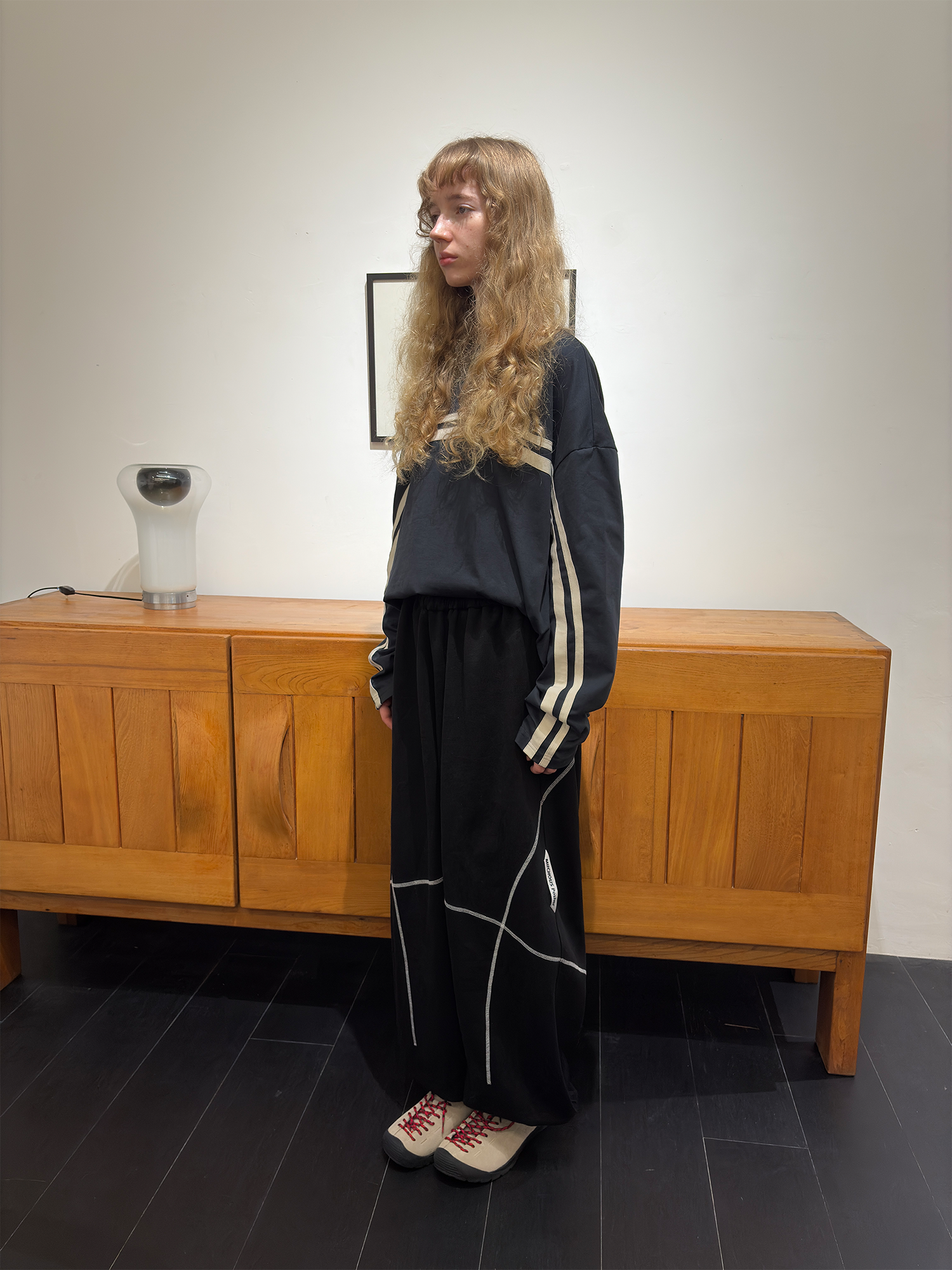 MIICHOUS Paneled Contrast-Stitch Sweatpants