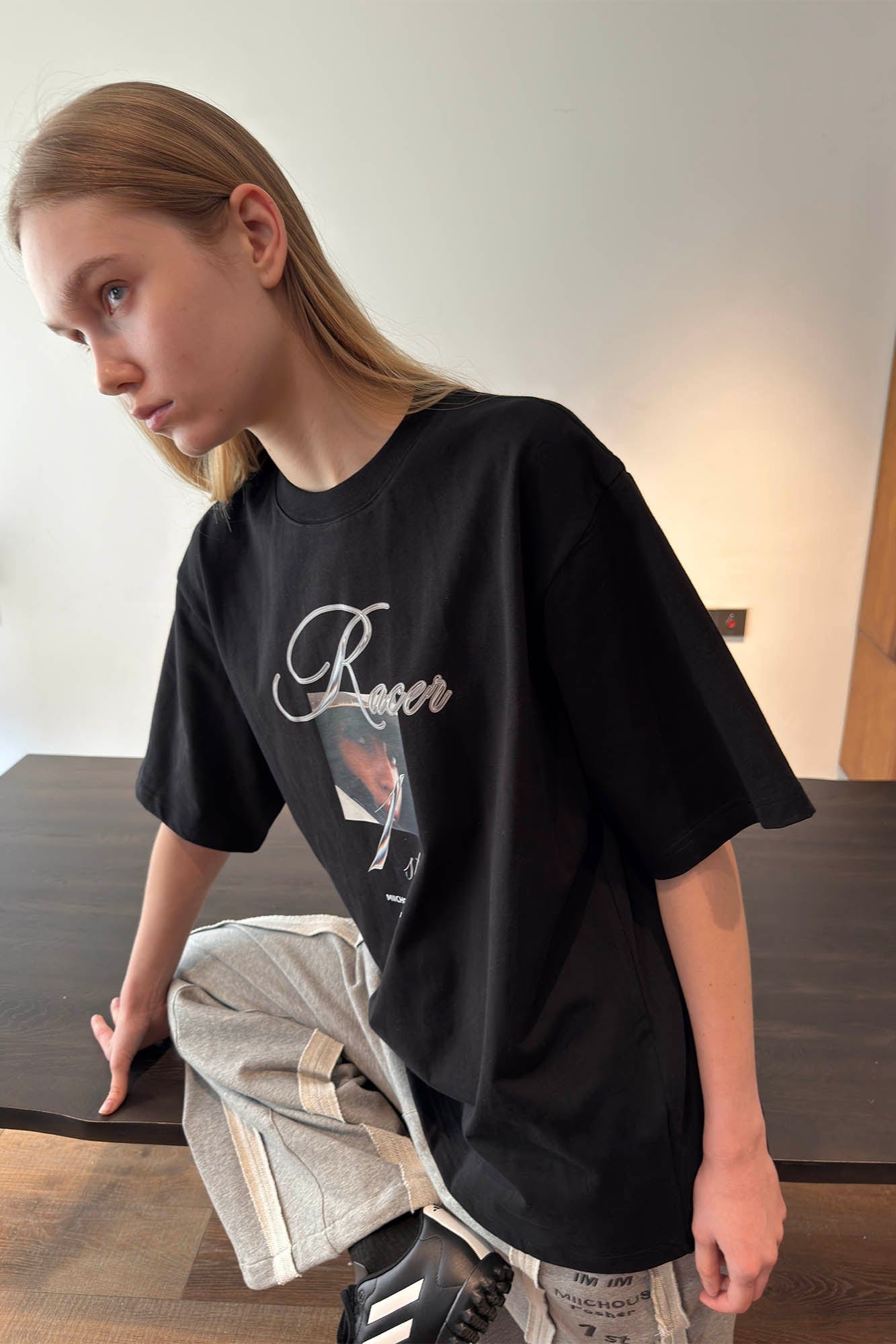 MIICHOUS Racer Portrait Graphic T-Shirt